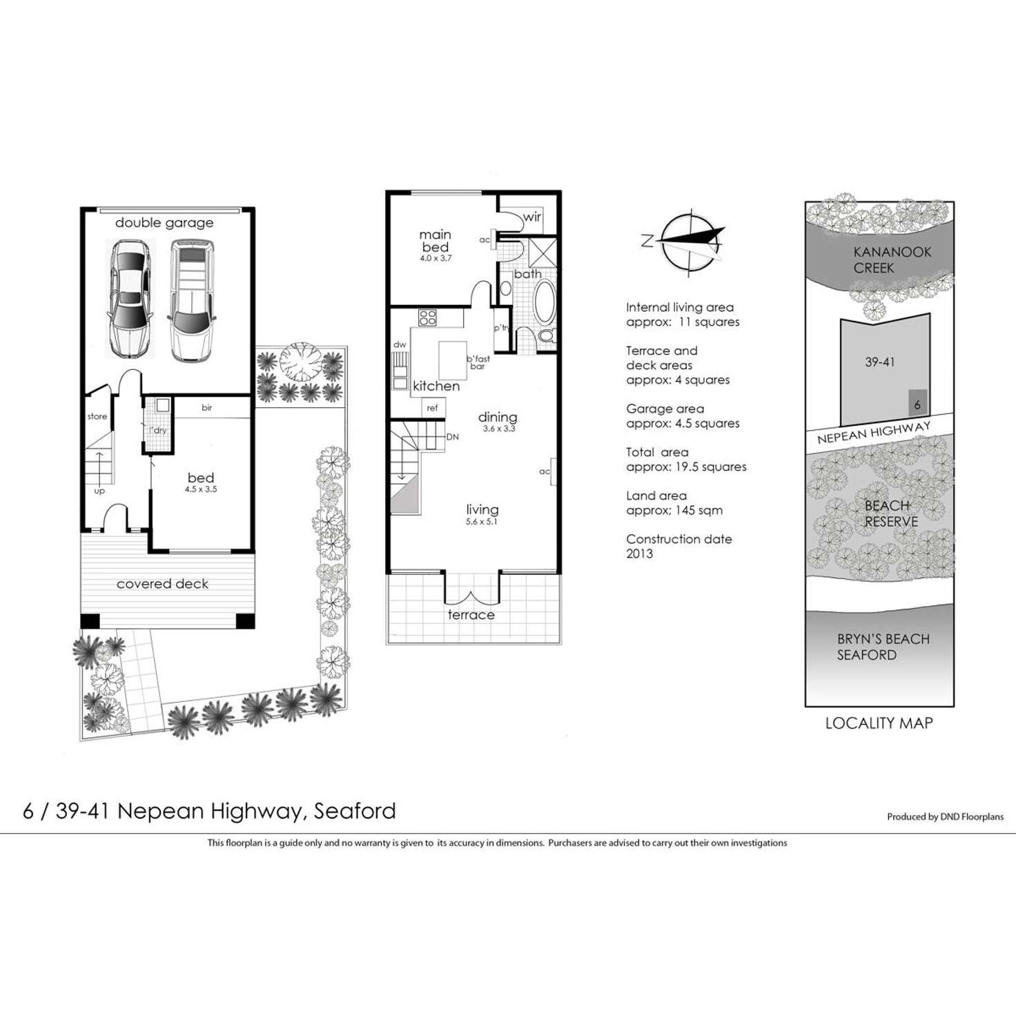 Floorplan of Homely townhouse listing, 6/39-41 Nepean Highway, Seaford VIC 3198