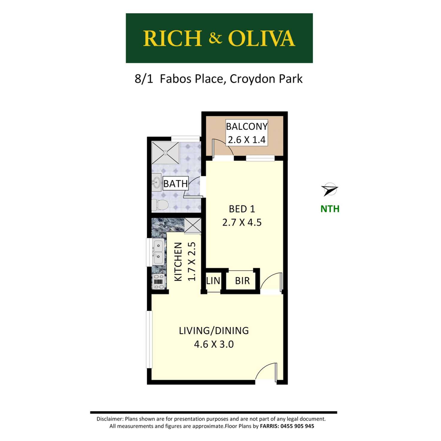 Floorplan of Homely apartment listing, 8/1 Fabos Place, Croydon Park NSW 2133