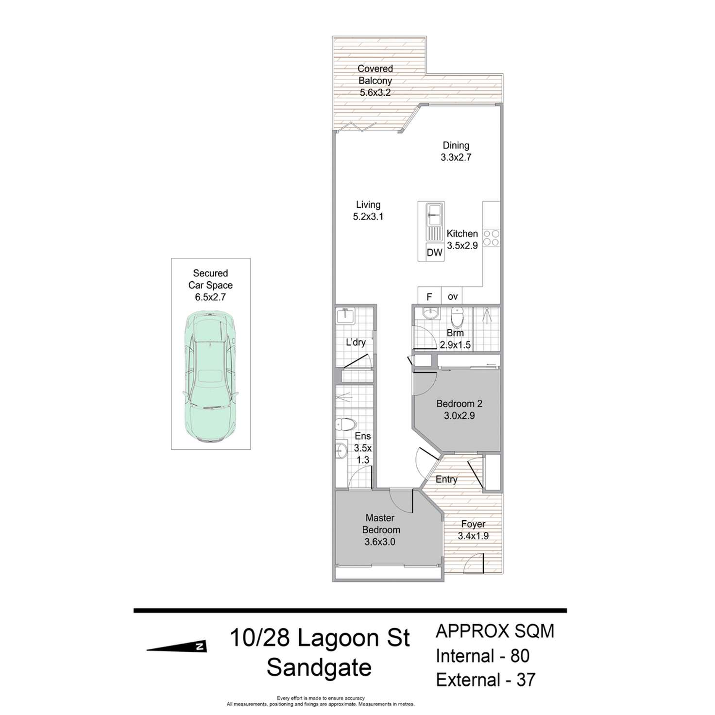 Floorplan of Homely unit listing, 10/28 Lagoon Street, Sandgate QLD 4017