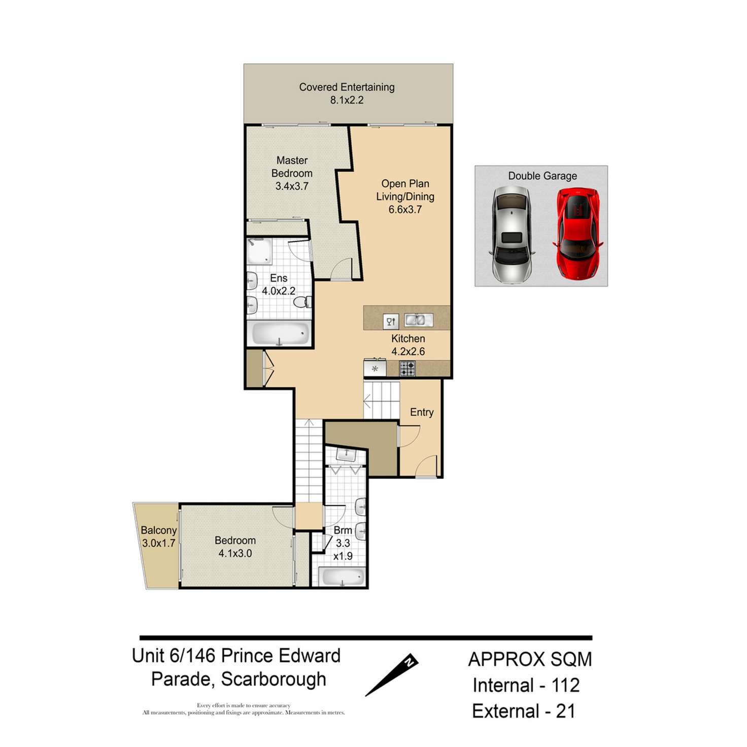 Floorplan of Homely apartment listing, 6/146 Prince Edward Parade, Scarborough QLD 4020