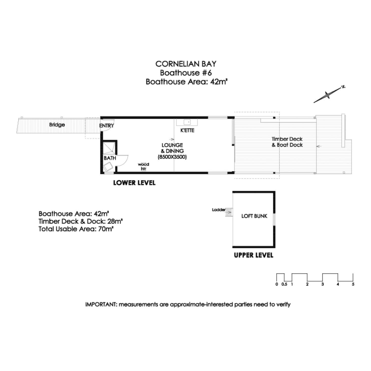 Floorplan of Homely studio listing, 6 Boatshed Cornelian Bay, New Town TAS 7008