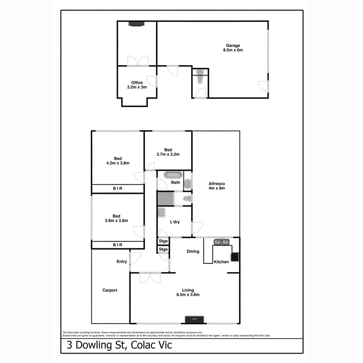 Floorplan of Homely house listing, 3 Dowling Street, Colac VIC 3250