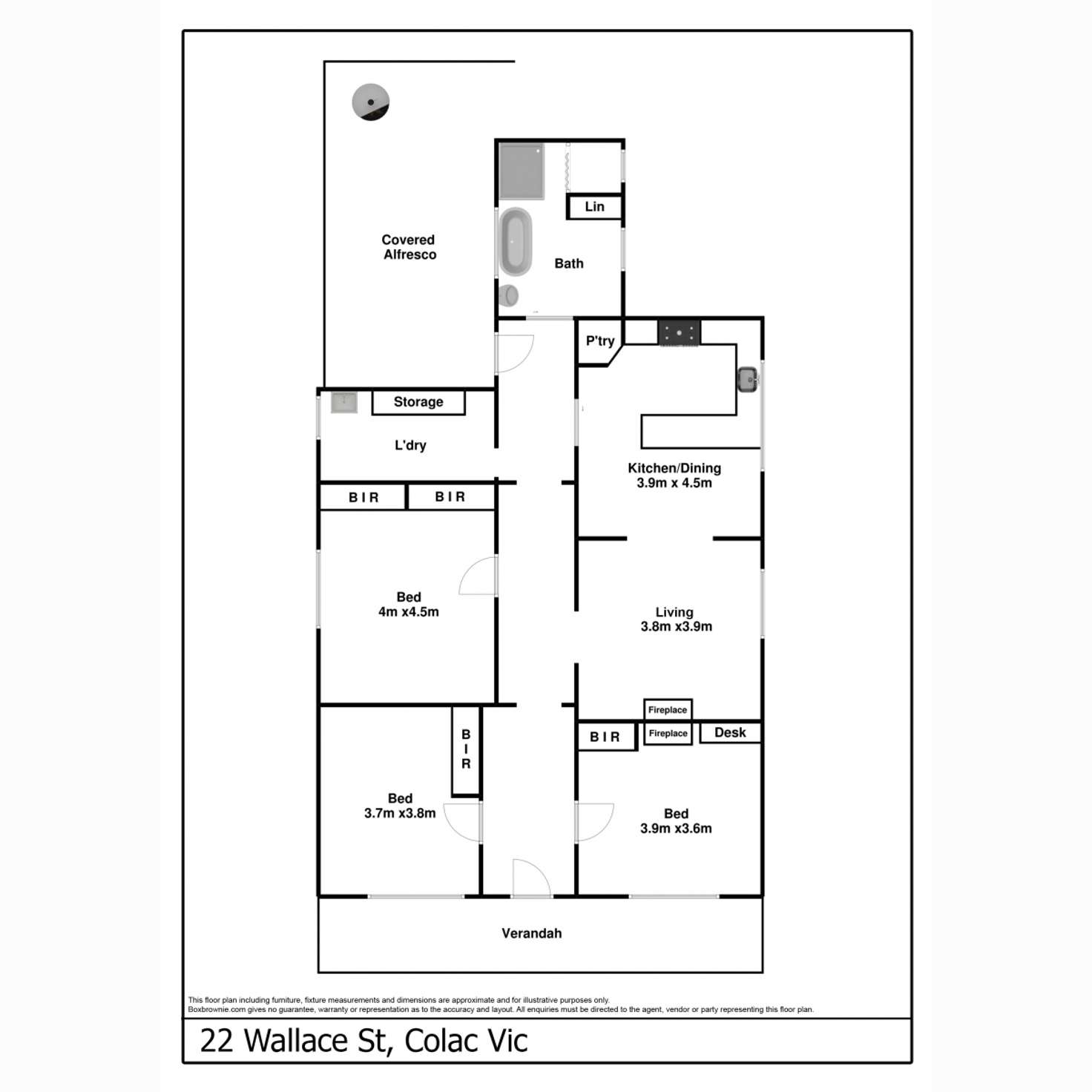 Floorplan of Homely house listing, 22 Wallace Street, Colac VIC 3250