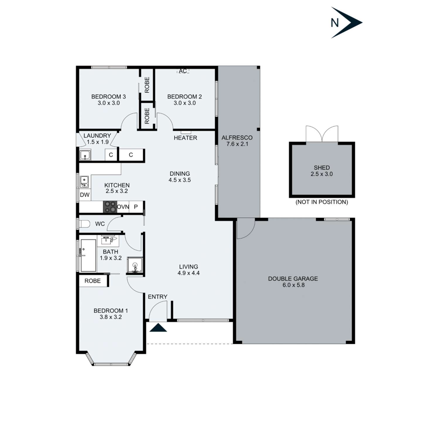 Floorplan of Homely house listing, 8 Dunstone Drive, Rosebud VIC 3939