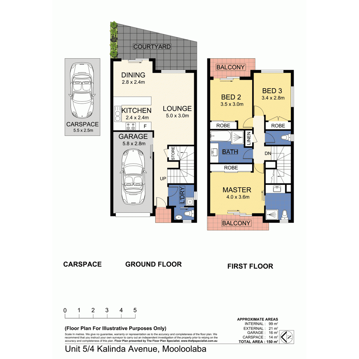Floorplan of Homely apartment listing, 5/4 Kalinda Avenue, Mooloolaba QLD 4557