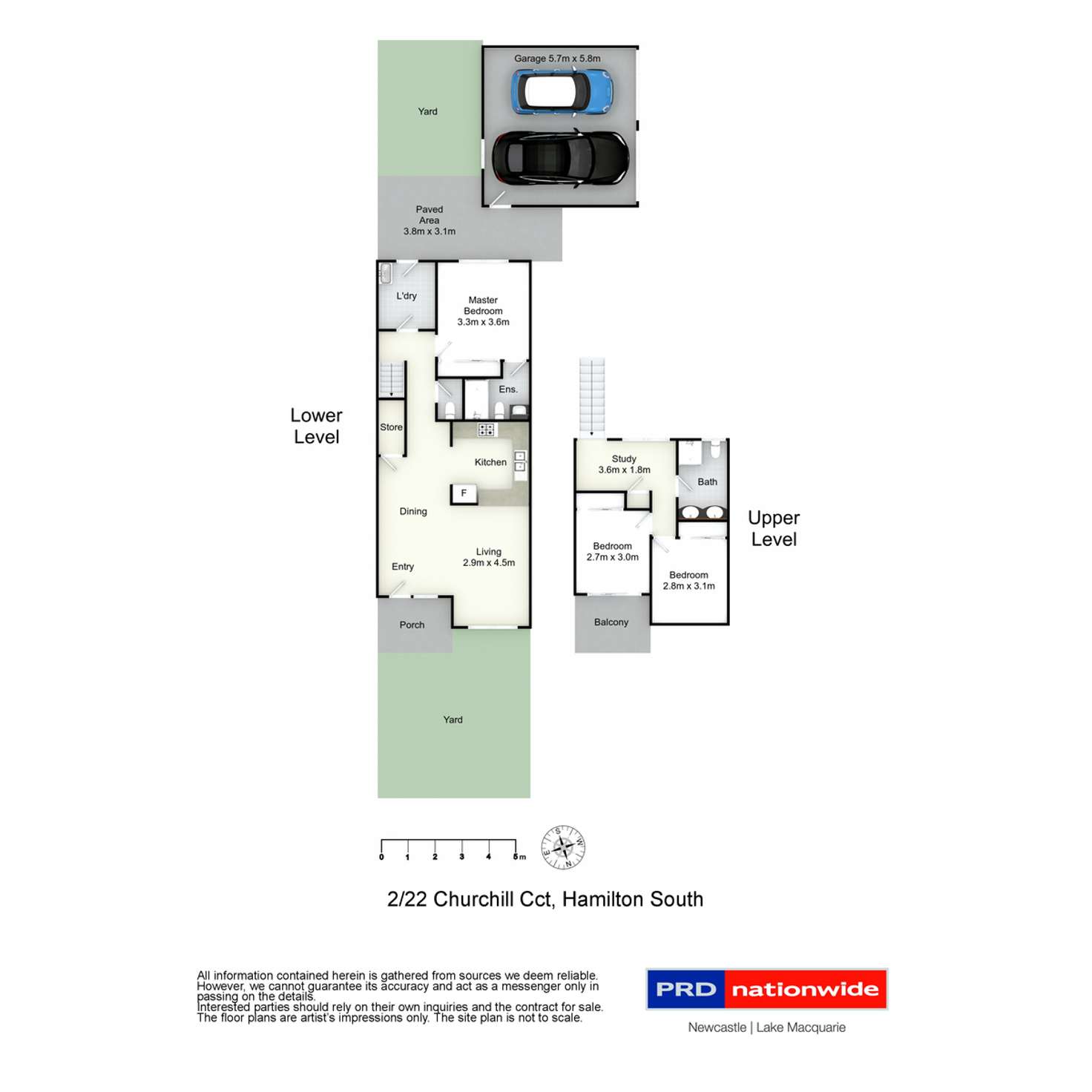 Floorplan of Homely townhouse listing, 2/22 Churchill Circuit, Hamilton South NSW 2303