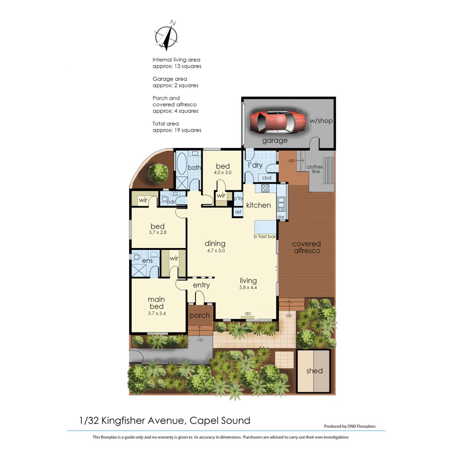 Floorplan of Homely house listing, 1/32 Kingfisher Avenue, Capel Sound VIC 3940