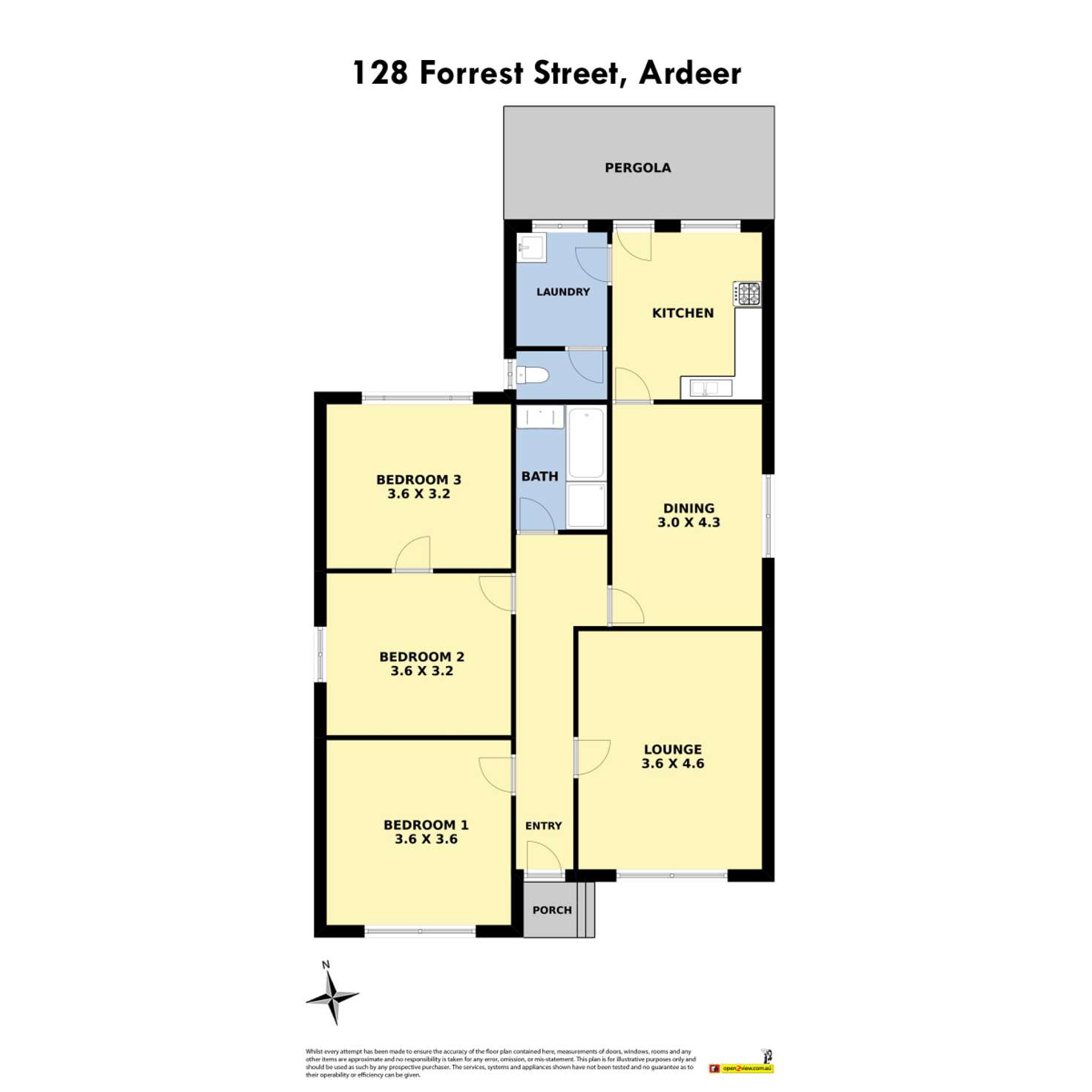 Floorplan of Homely house listing, 128 Forrest Street, Ardeer VIC 3022