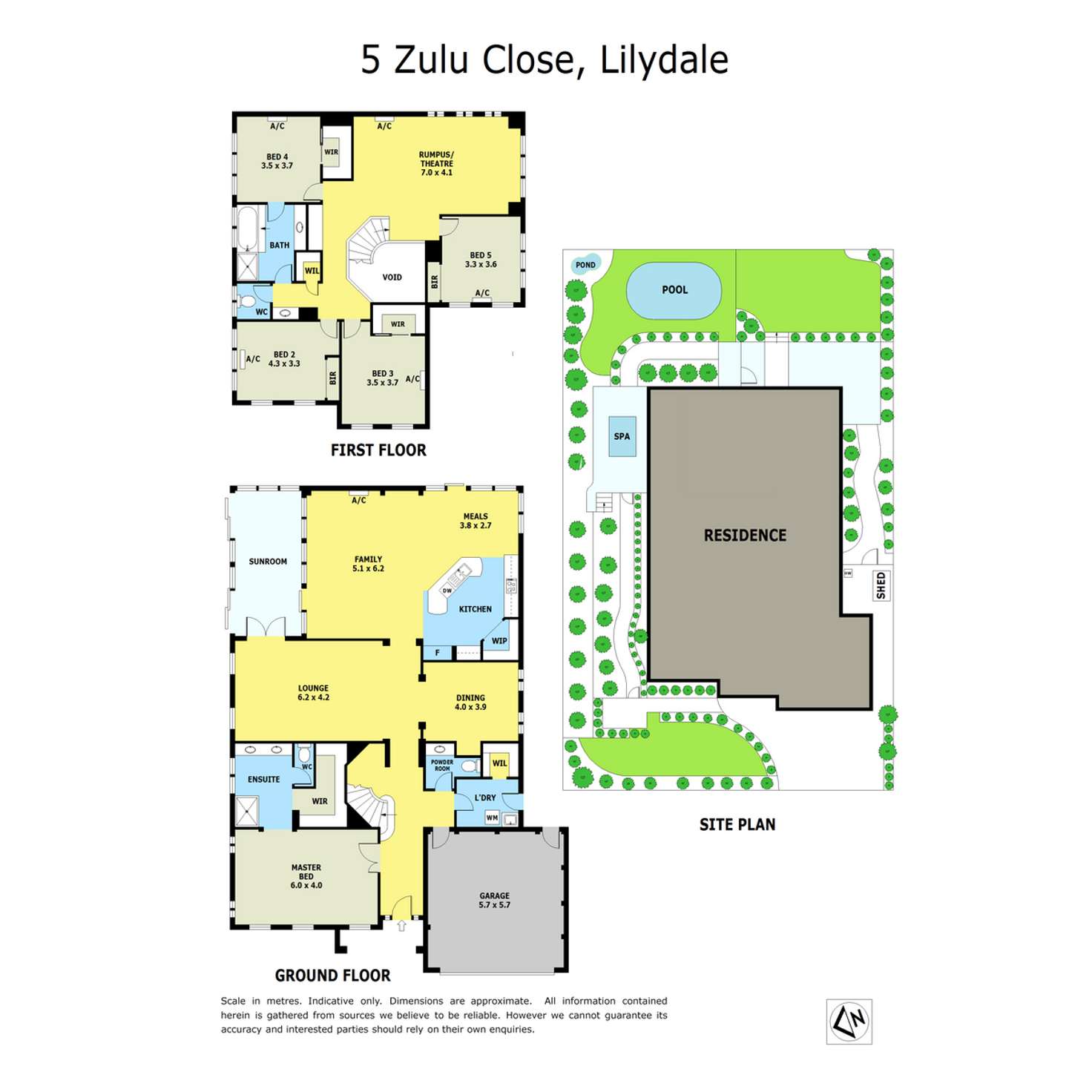 Floorplan of Homely house listing, 5 Zulu Close, Lilydale VIC 3140