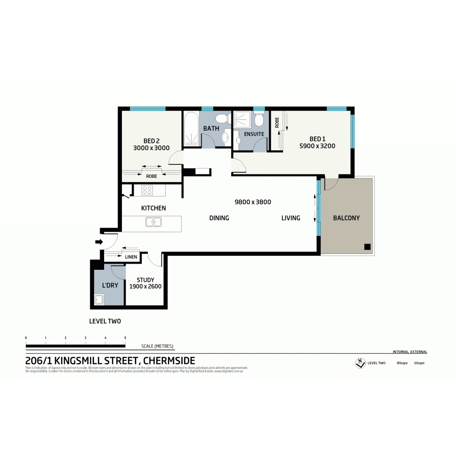 Floorplan of Homely apartment listing, 206/1 Kingsmill Street, Chermside QLD 4032