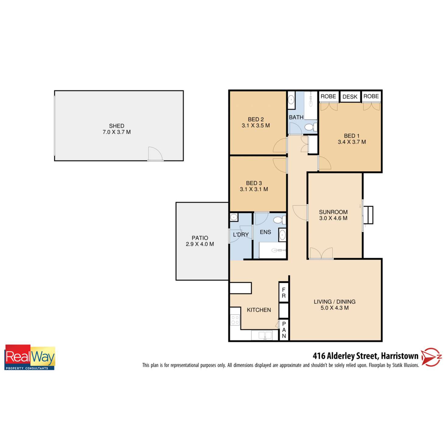 Floorplan of Homely house listing, 416 Alderley Street, Harristown QLD 4350