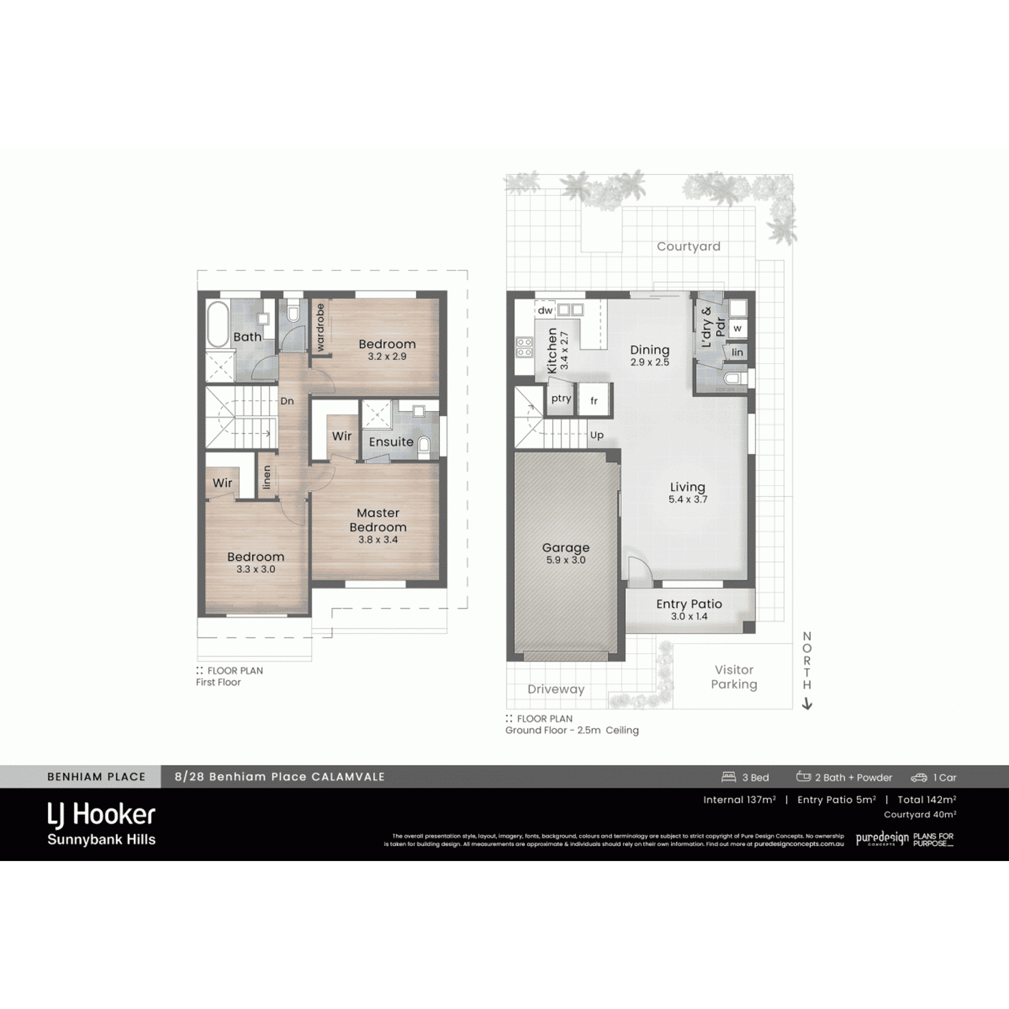 Floorplan of Homely townhouse listing, 8/28 Benhiam Street, Calamvale QLD 4116