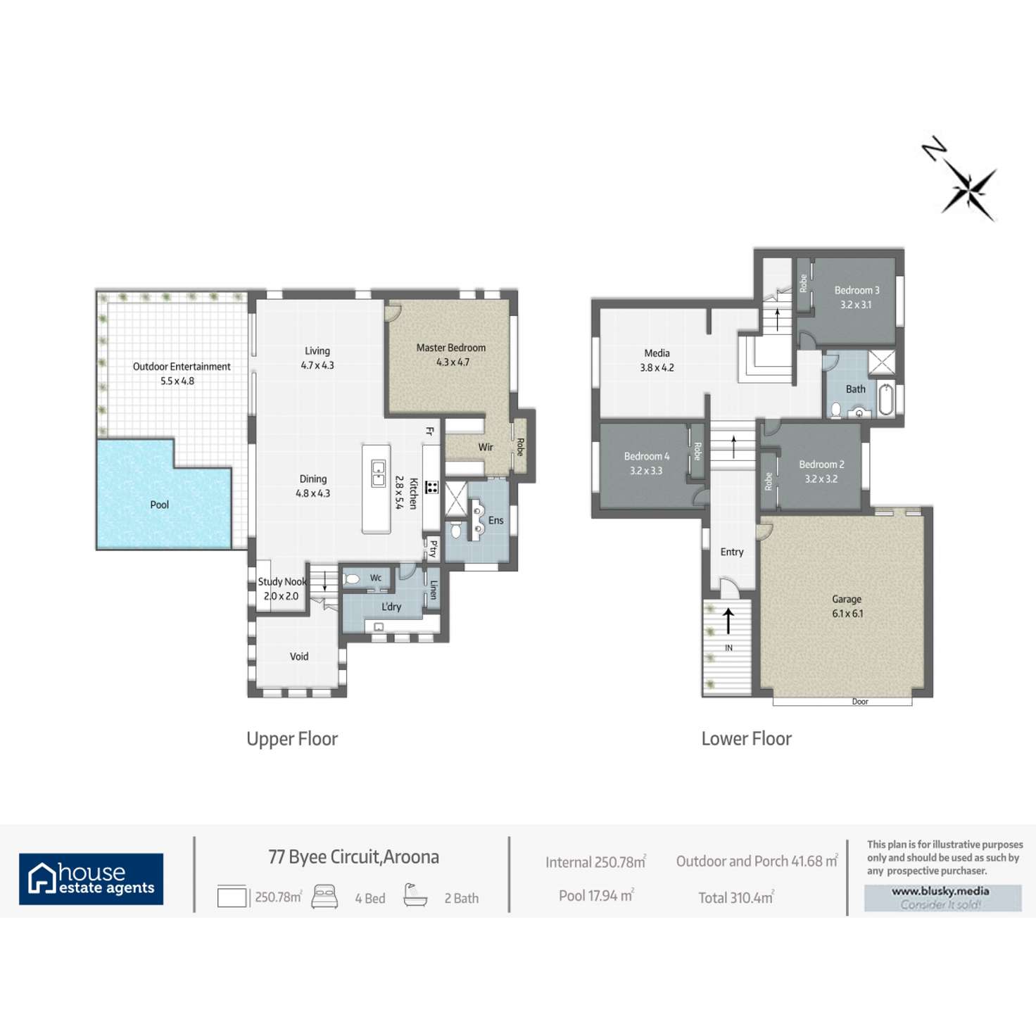 Floorplan of Homely house listing, 77 Byee Circuit, Aroona QLD 4551