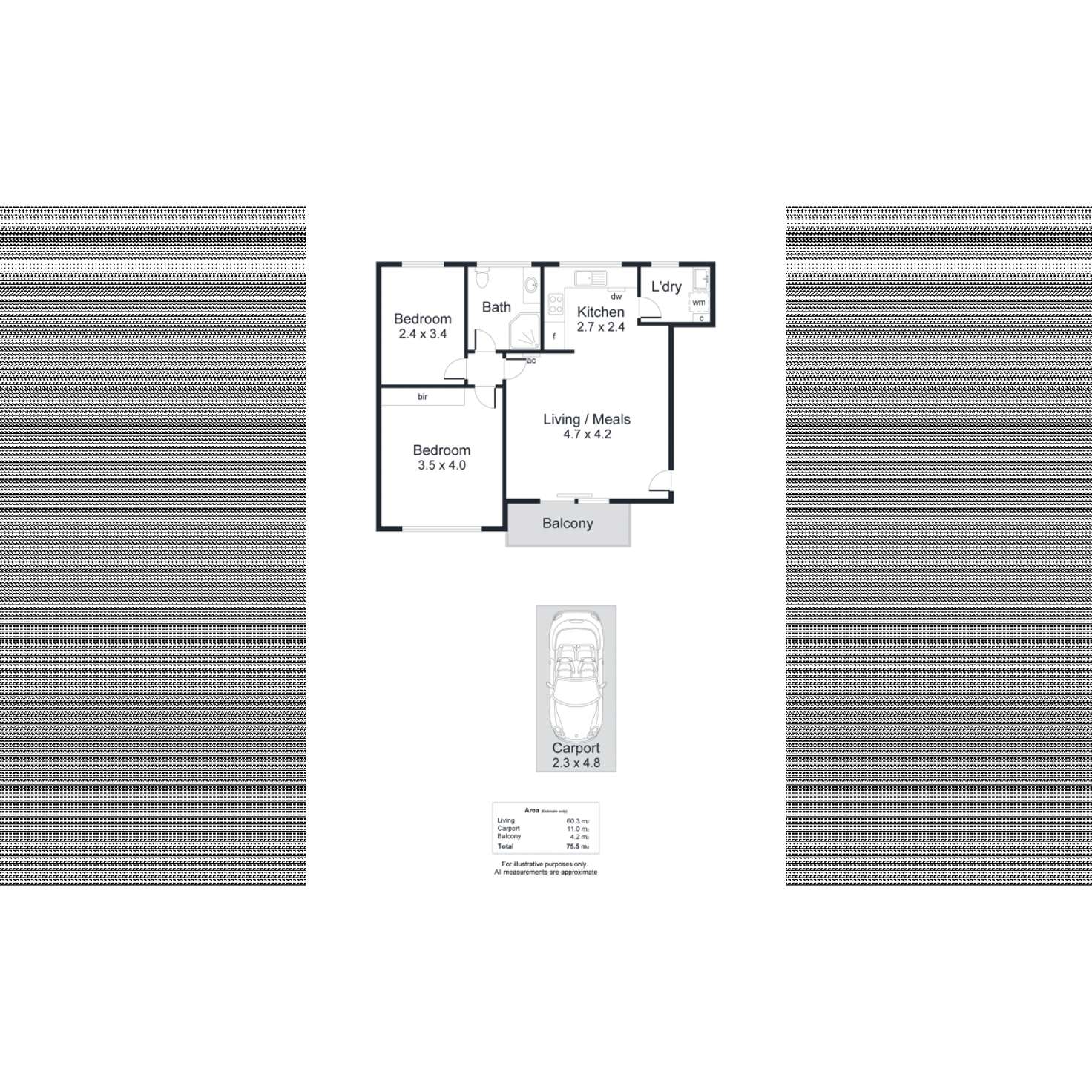 Floorplan of Homely unit listing, 20/7-9 L'Estrange Street, Glenside SA 5065