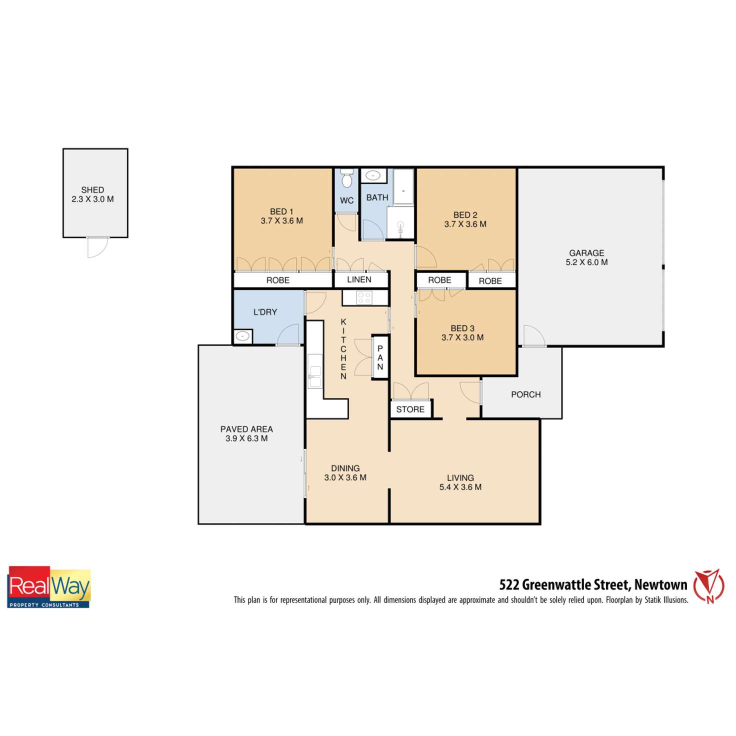 Floorplan of Homely house listing, 522 Greenwattle Street, Newtown QLD 4350