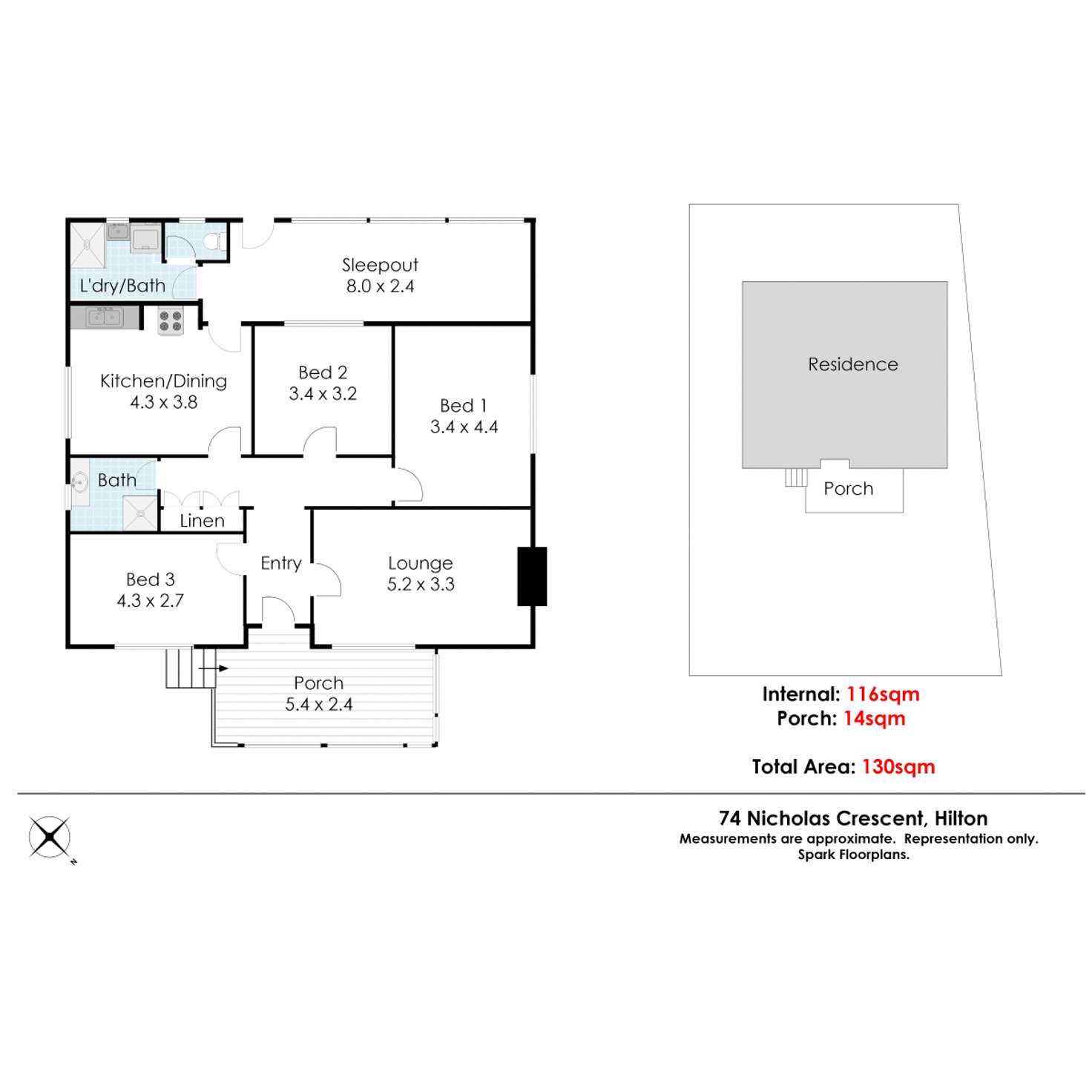 Floorplan of Homely house listing, 74 Nicholas Crescent, Hilton WA 6163