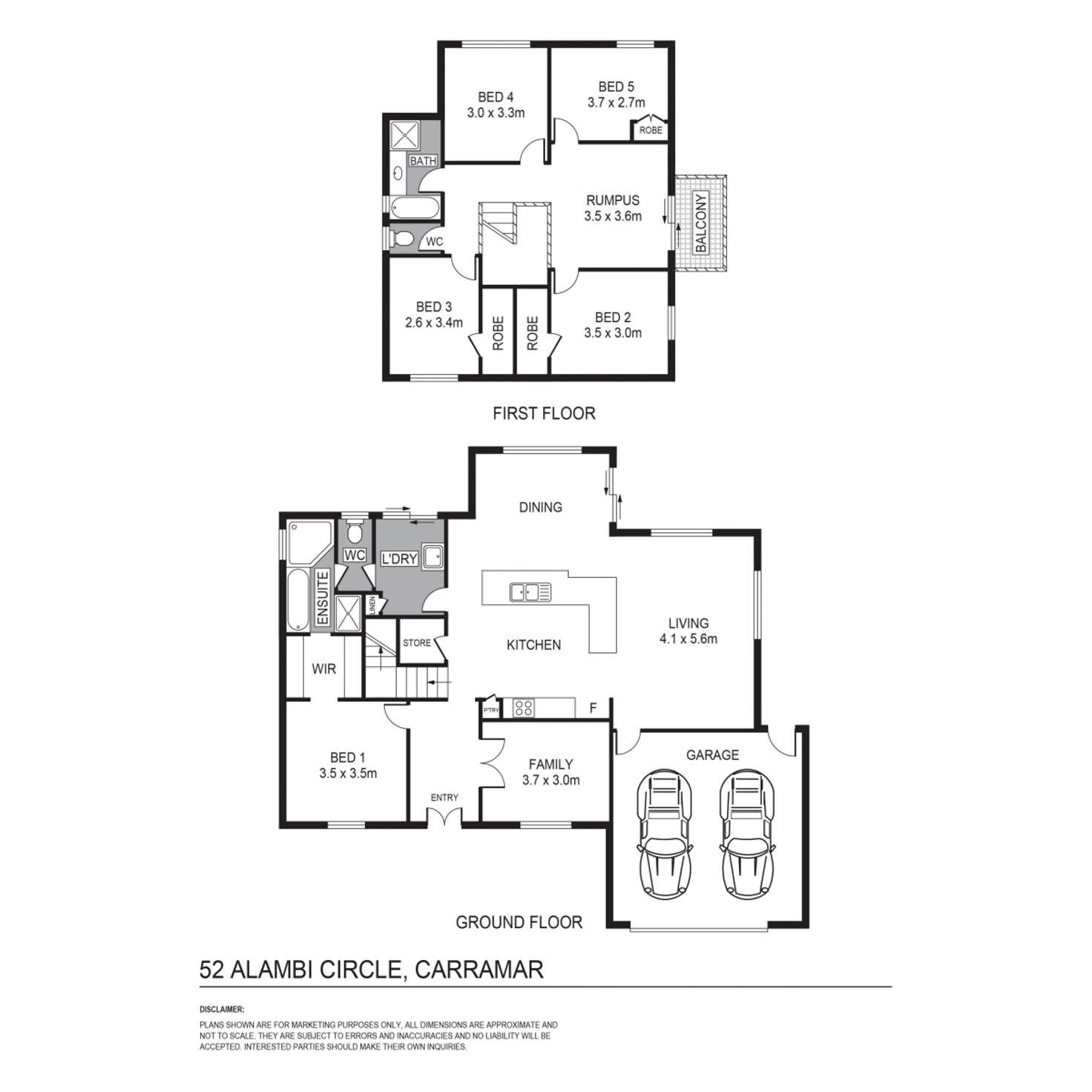 Floorplan of Homely house listing, 52 Allanbi Circle, Carramar WA 6031