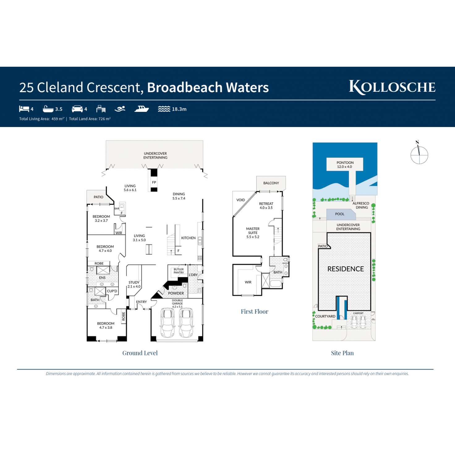 Floorplan of Homely house listing, 25 Cleland Crescent, Broadbeach Waters QLD 4218