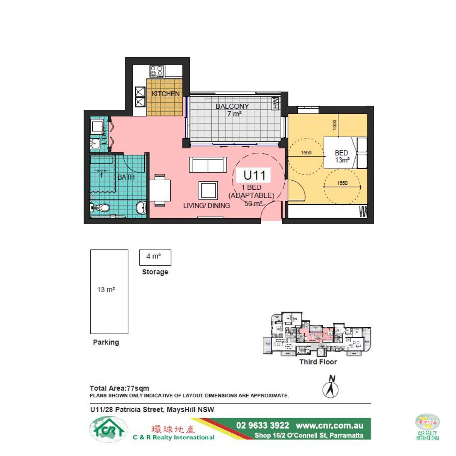 Floorplan of Homely apartment listing, 11/20 Rees Street, Mays Hill NSW 2145