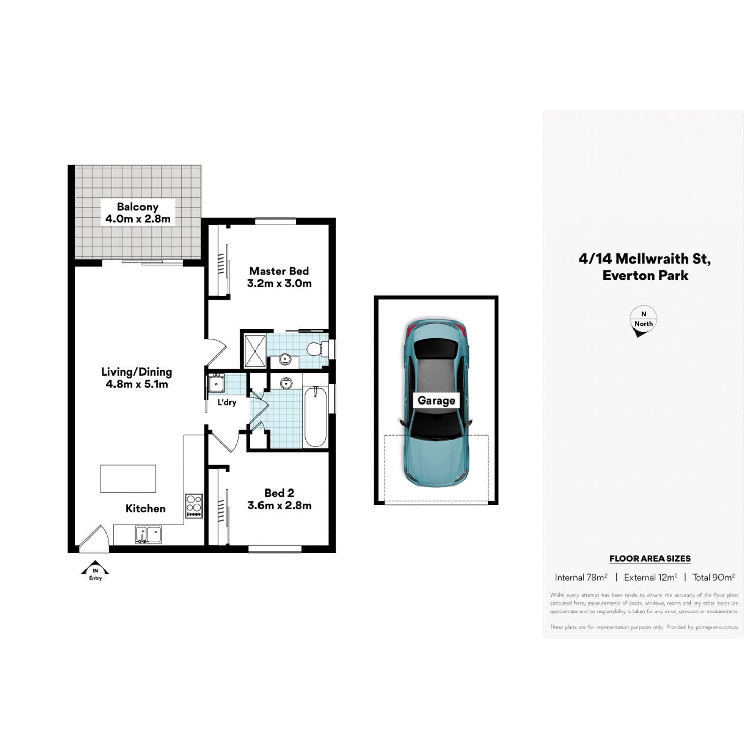 Floorplan of Homely unit listing, 4/14 Mcilwraith Street, Everton Park QLD 4053