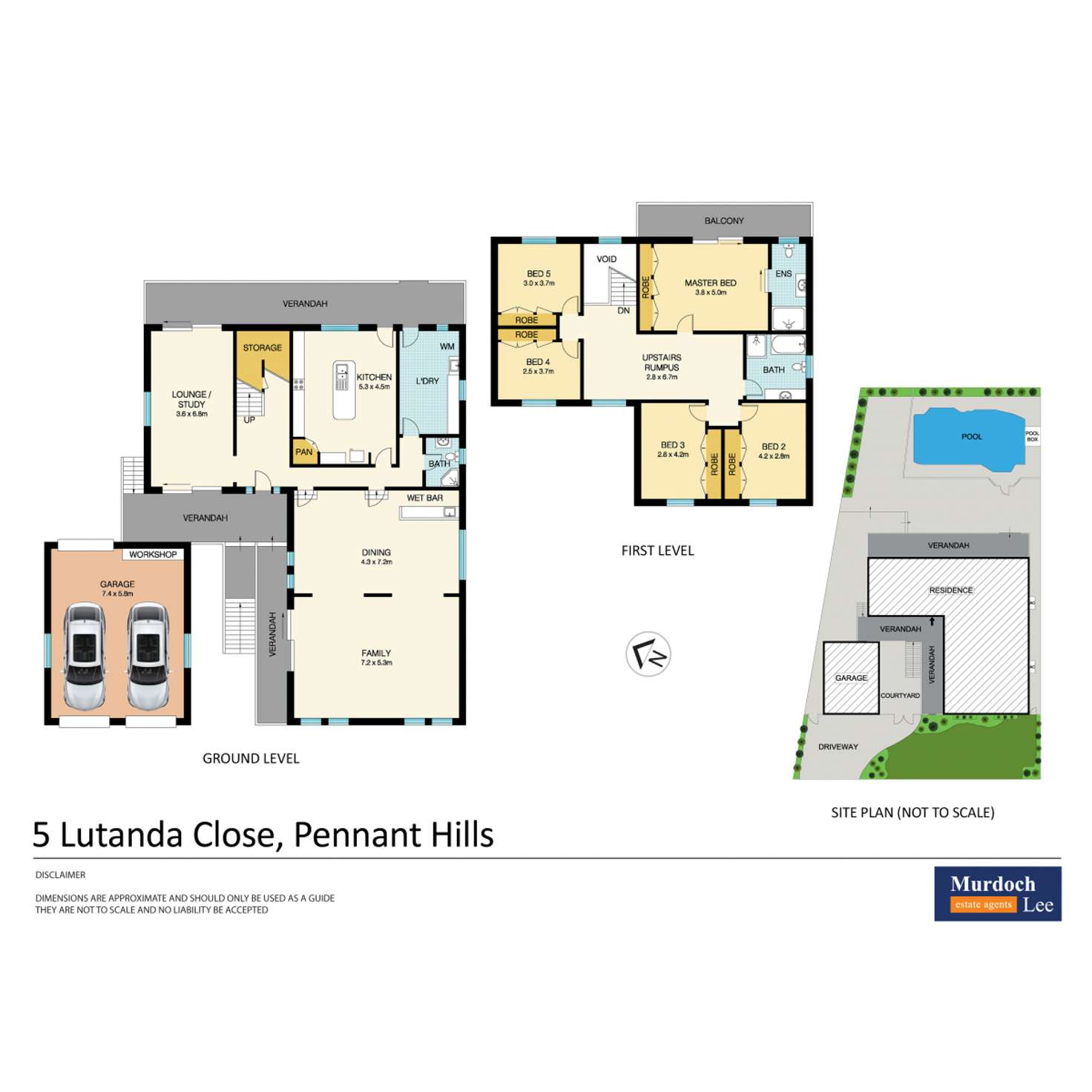 Floorplan of Homely house listing, 5 Lutanda Close, Pennant Hills NSW 2120