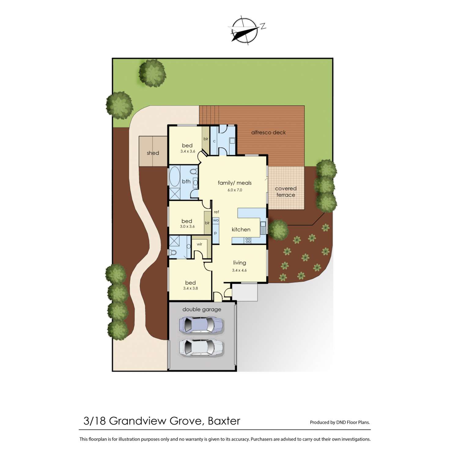 Floorplan of Homely unit listing, 3/18 Grandview Grove, Baxter VIC 3911