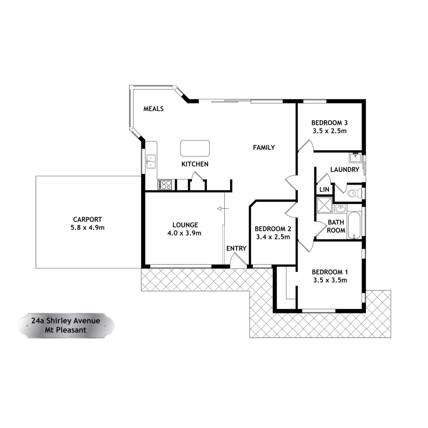 Floorplan of Homely house listing, 24A Shirley Avenue, Mount Pleasant WA 6153