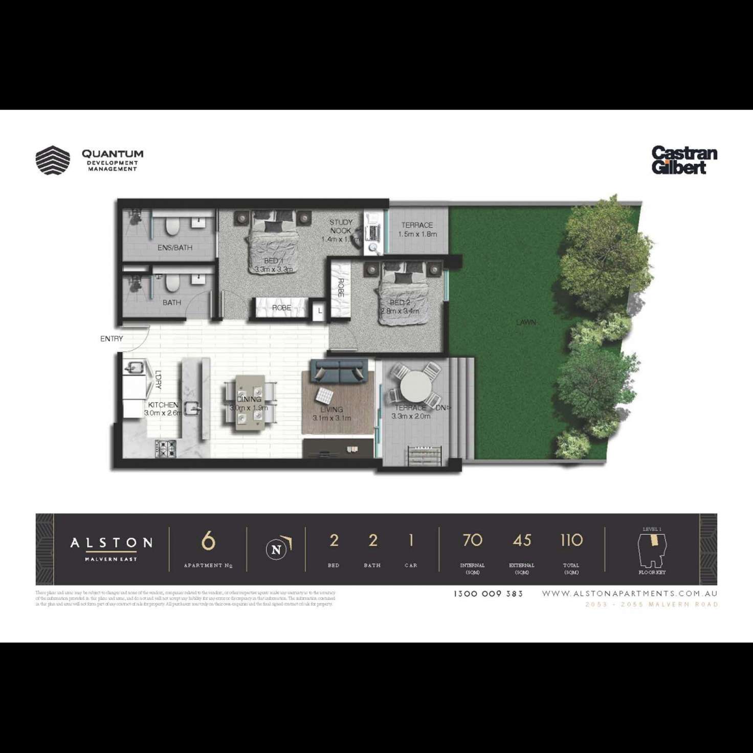 Floorplan of Homely apartment listing, 6/2053-2055 Malvern Road, Malvern East VIC 3145