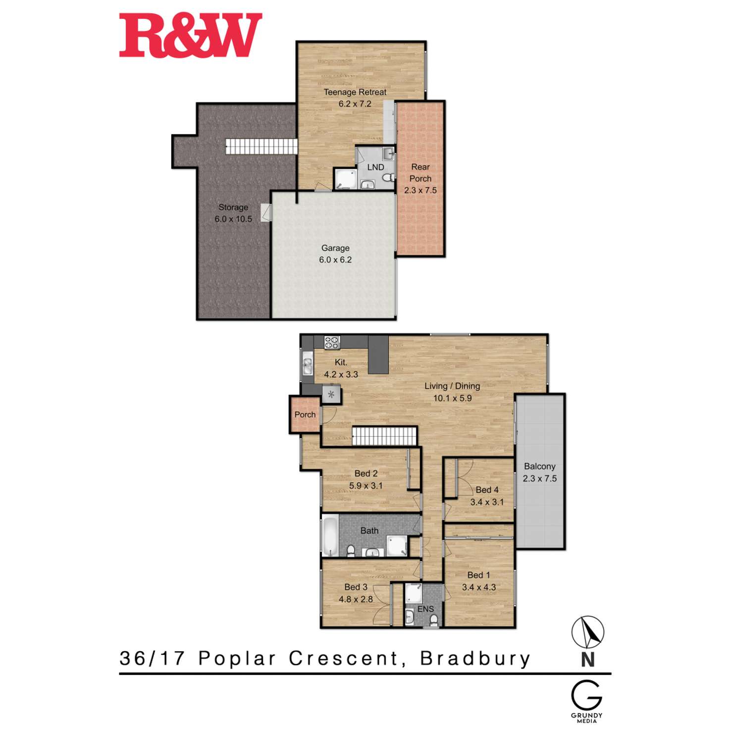 Floorplan of Homely house listing, 36/17 Poplar Crescent, Bradbury NSW 2560