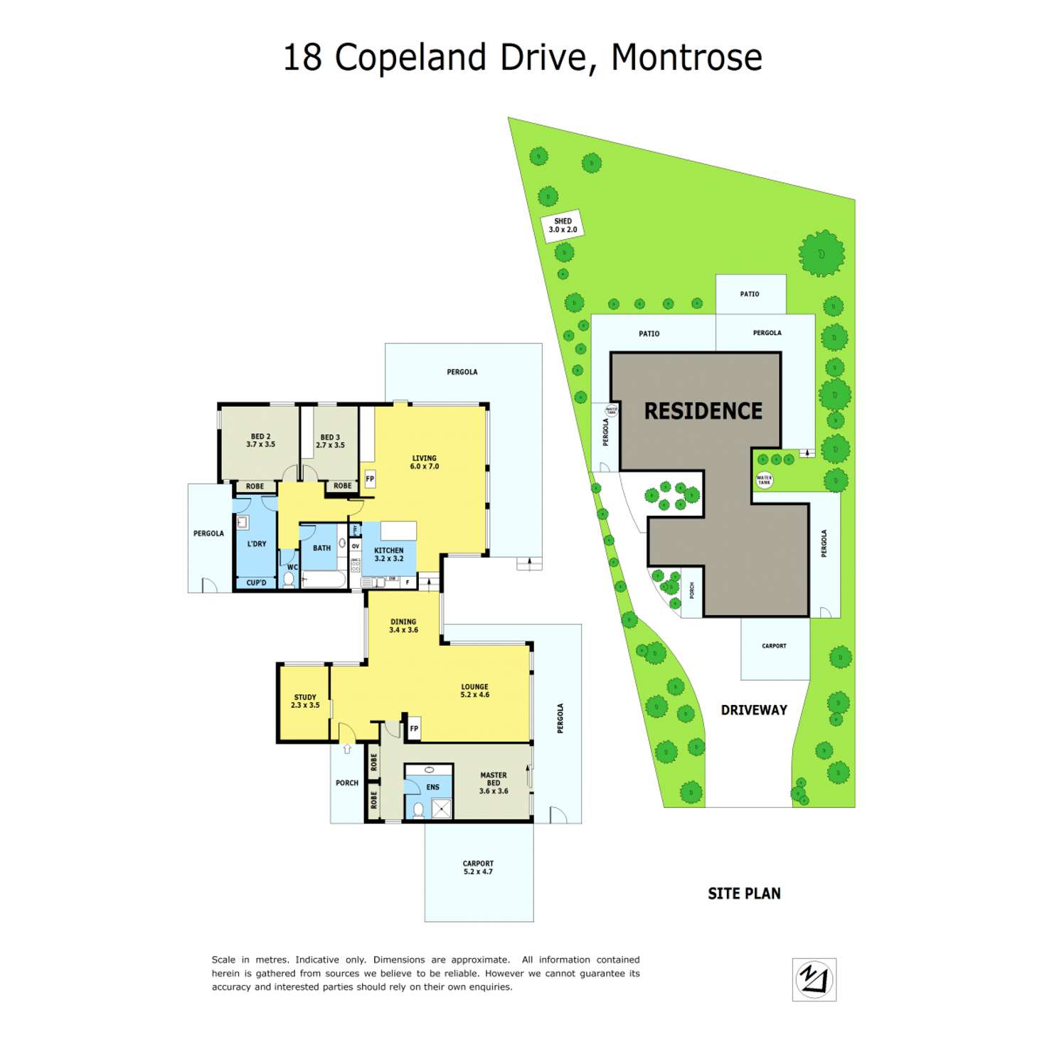 Floorplan of Homely house listing, 18 Copeland Drive, Montrose VIC 3765