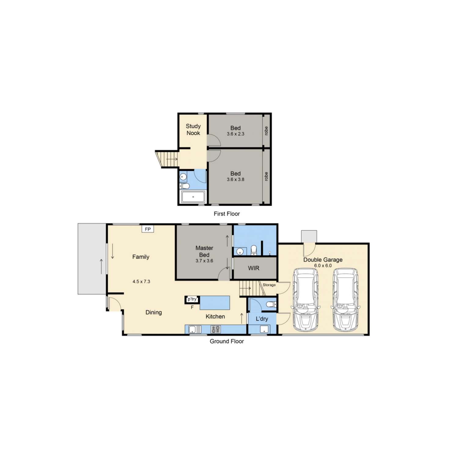 Floorplan of Homely townhouse listing, 1/37 Truemans Road, Capel Sound VIC 3940