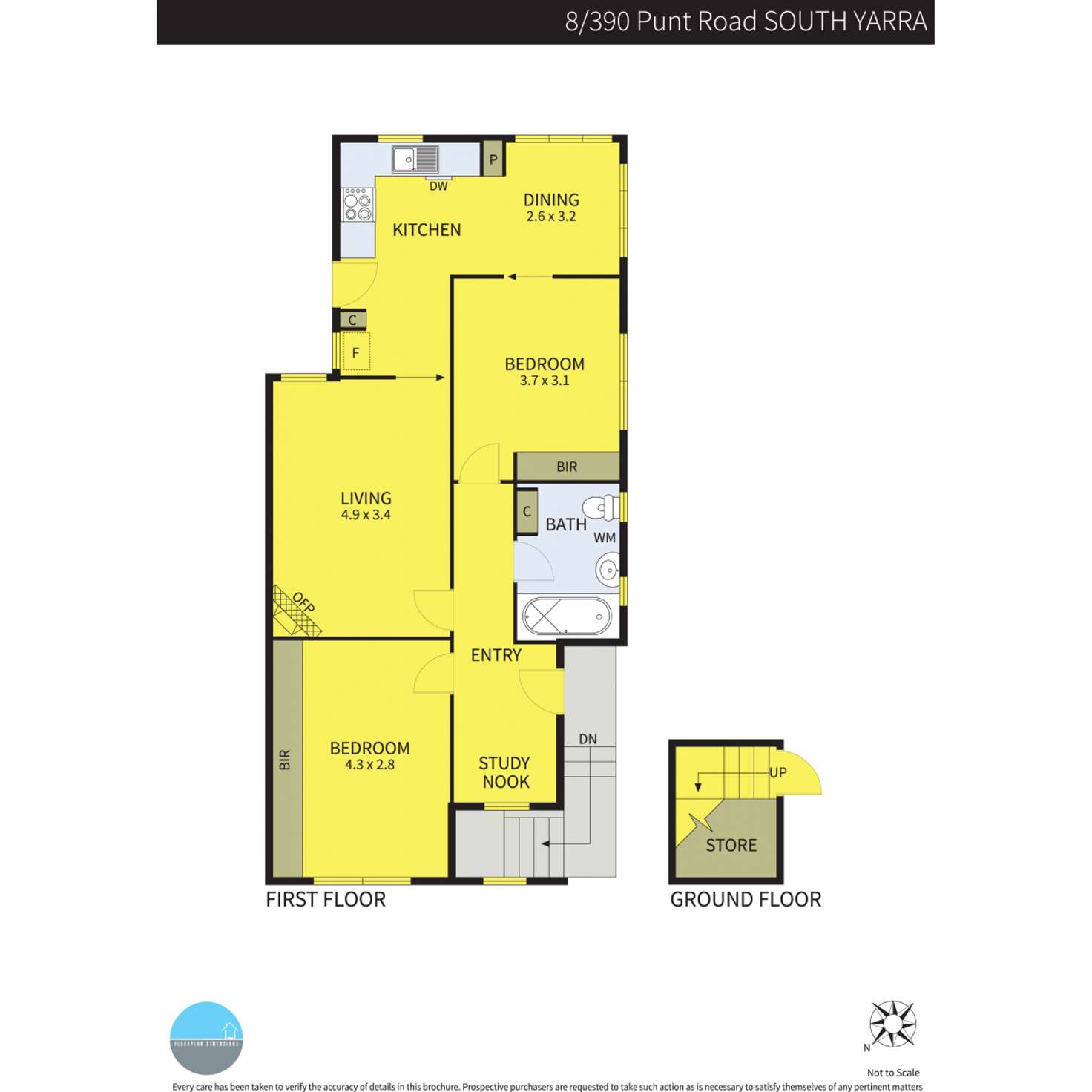 Floorplan of Homely apartment listing, 8/390 Punt Road, South Yarra VIC 3141