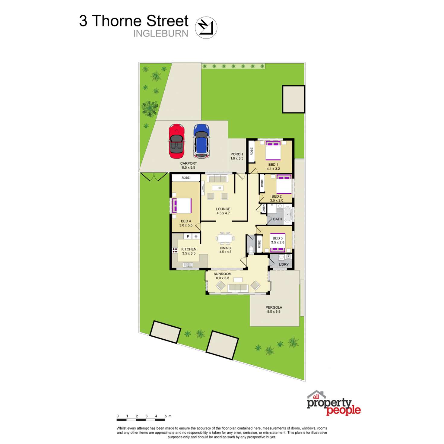 Floorplan of Homely house listing, 3 Thorne Place, Ingleburn NSW 2565