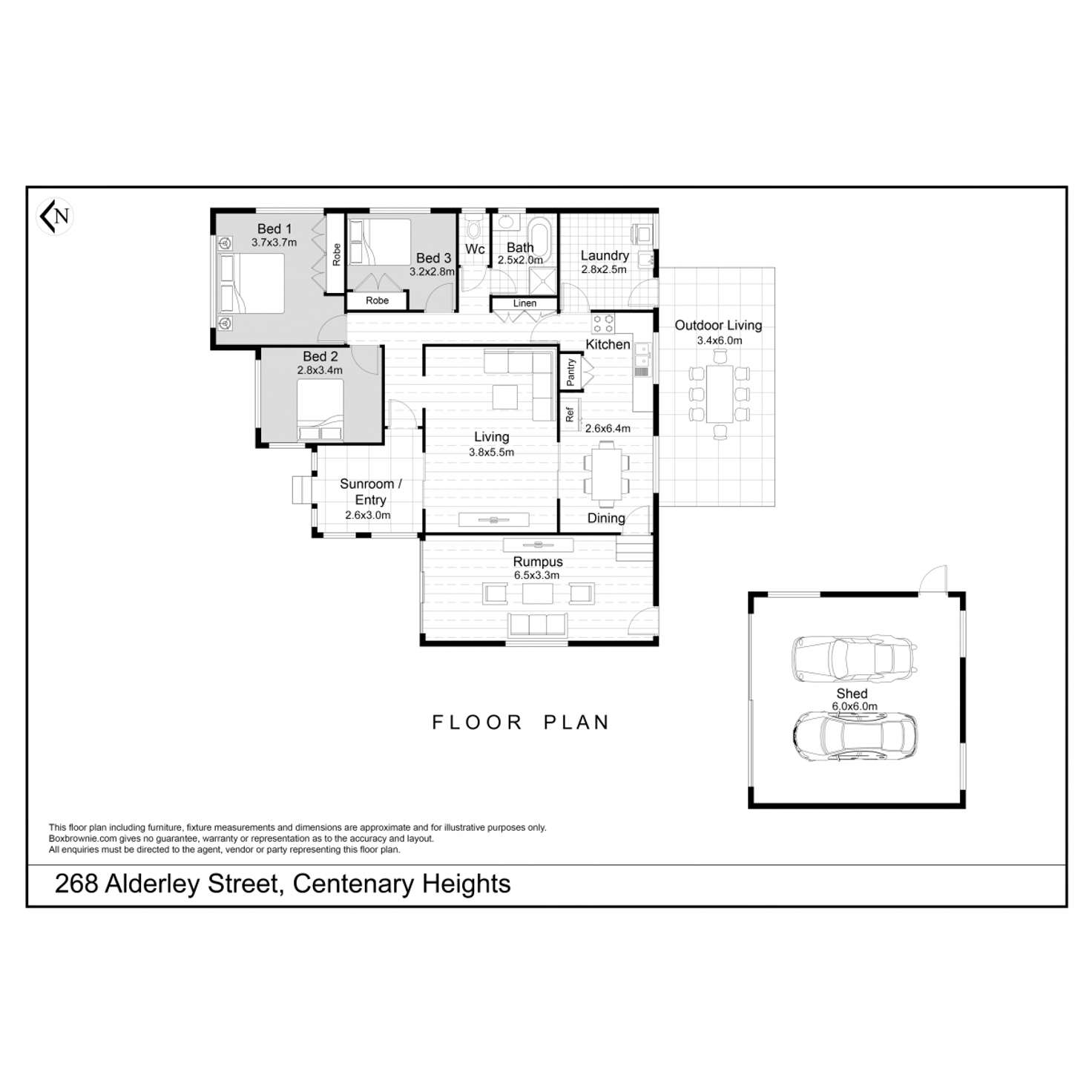 Floorplan of Homely house listing, 268 Alderley Street, Centenary Heights QLD 4350