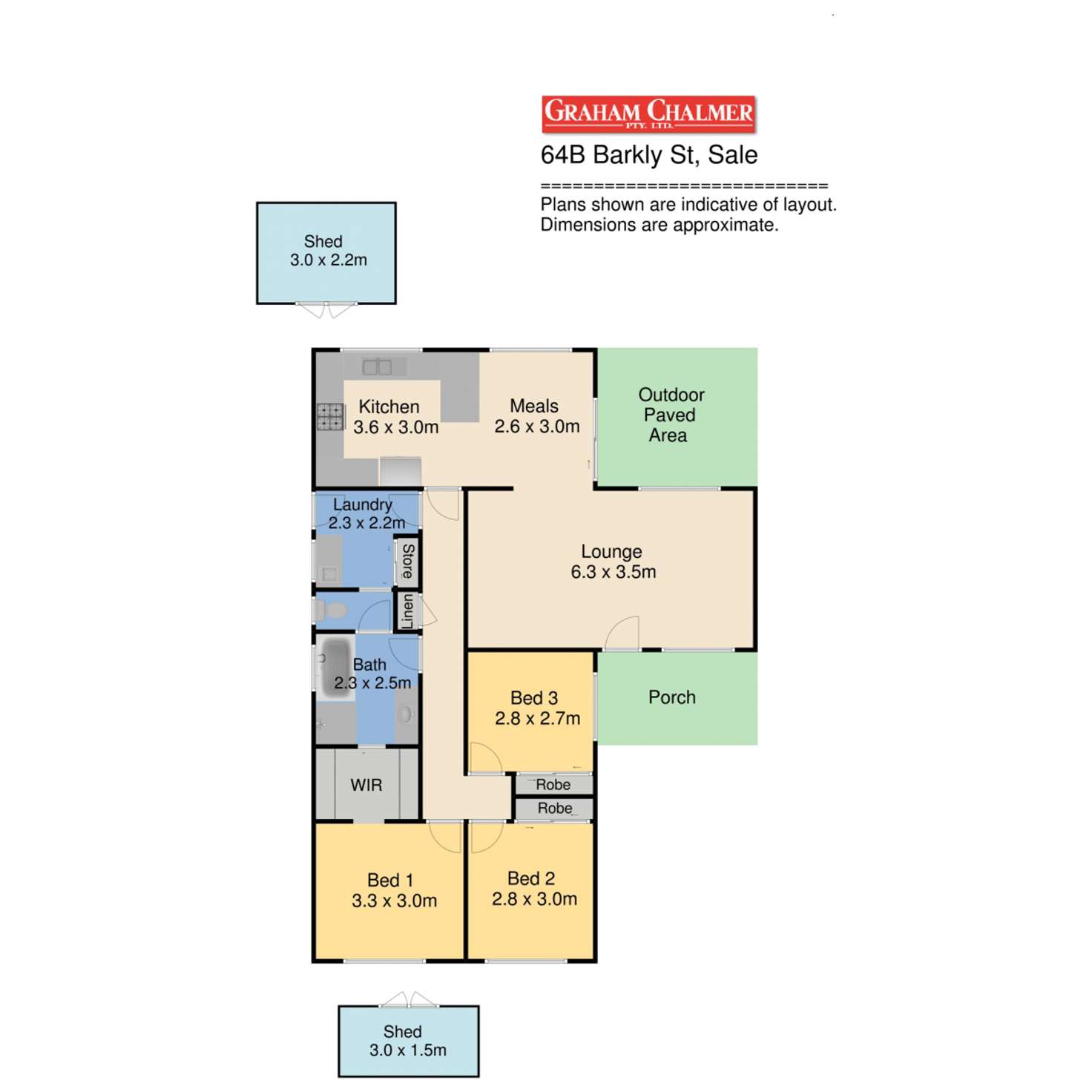 Floorplan of Homely townhouse listing, 64B Barkly Street, Sale VIC 3850