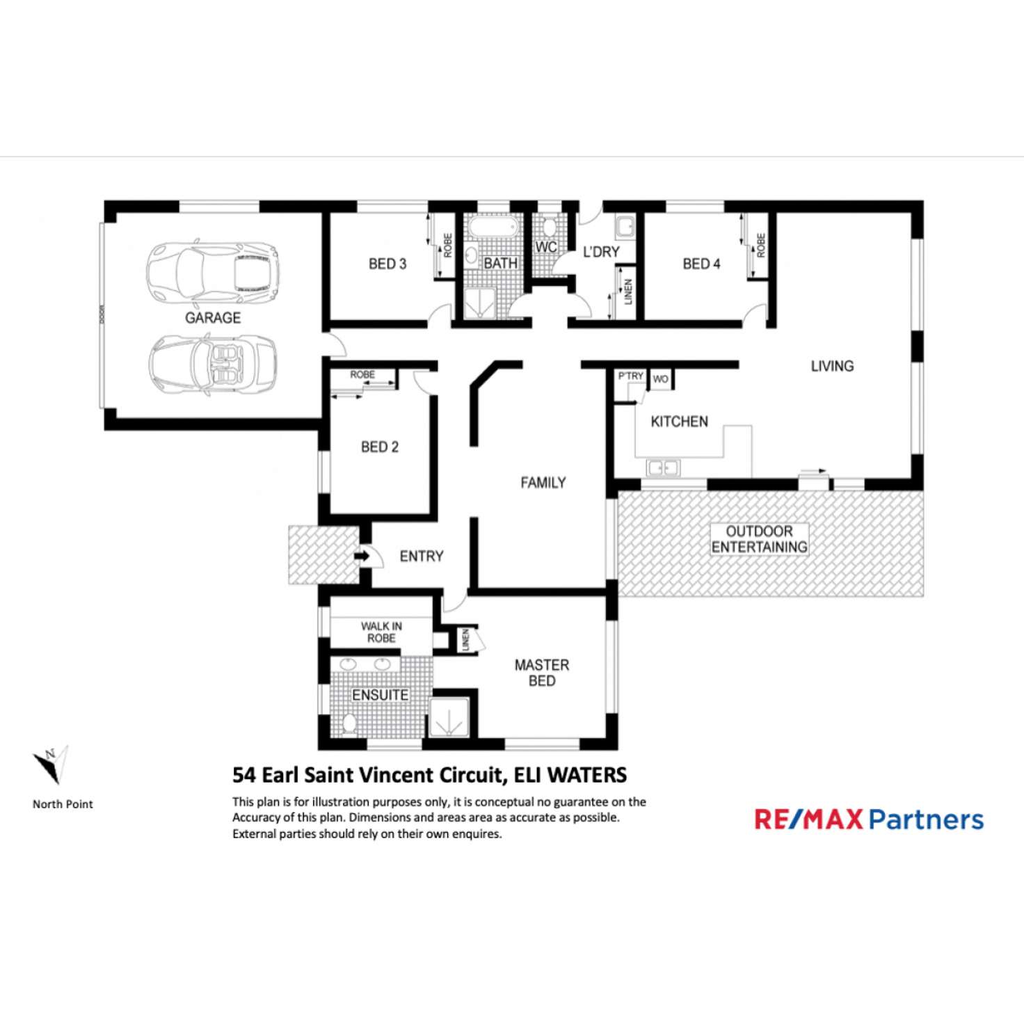 Floorplan of Homely house listing, 54 Earl Saint Vincent Circuit, Eli Waters QLD 4655