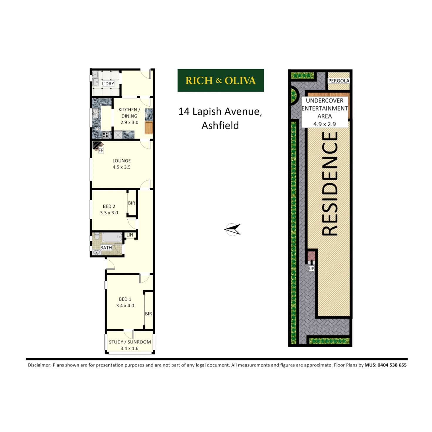 Floorplan of Homely semiDetached listing, 14 Lapish Avenue, Ashfield NSW 2131