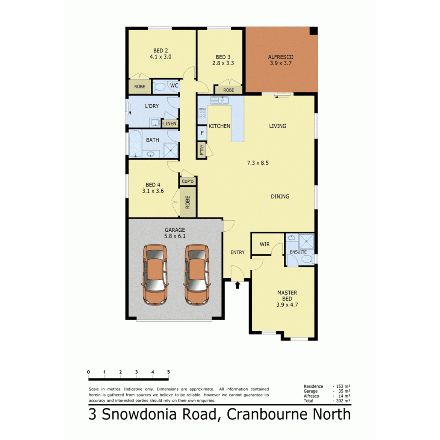 Floorplan of Homely house listing, 3 Snowdonia Road, Cranbourne North VIC 3977