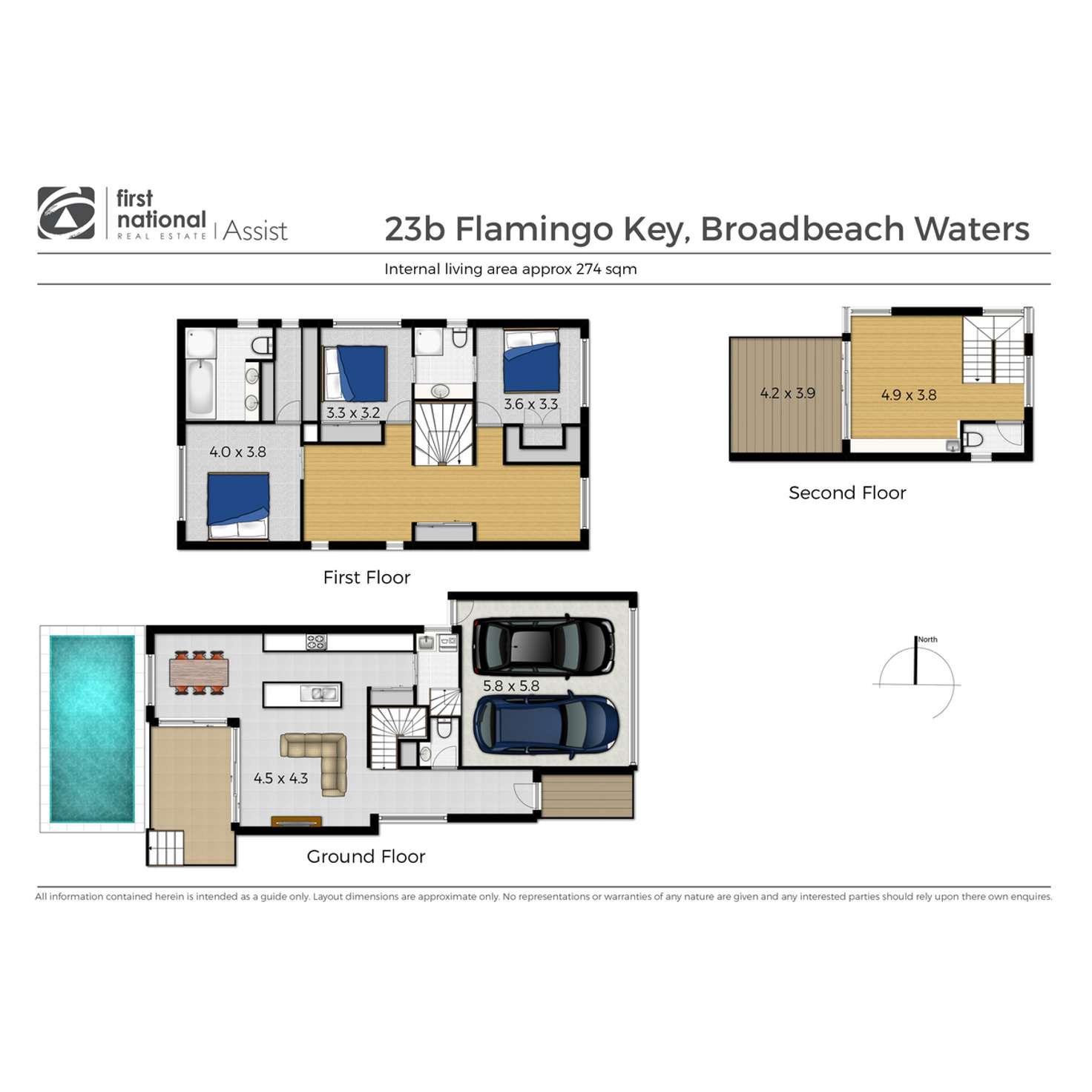 Floorplan of Homely villa listing, 2/23 Flamingo Key, Broadbeach Waters QLD 4218