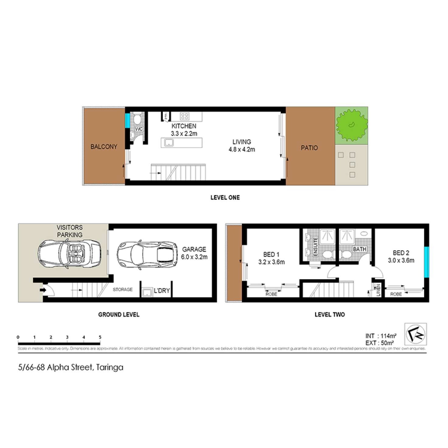 Floorplan of Homely townhouse listing, 5/66-68 Alpha Street, Taringa QLD 4068