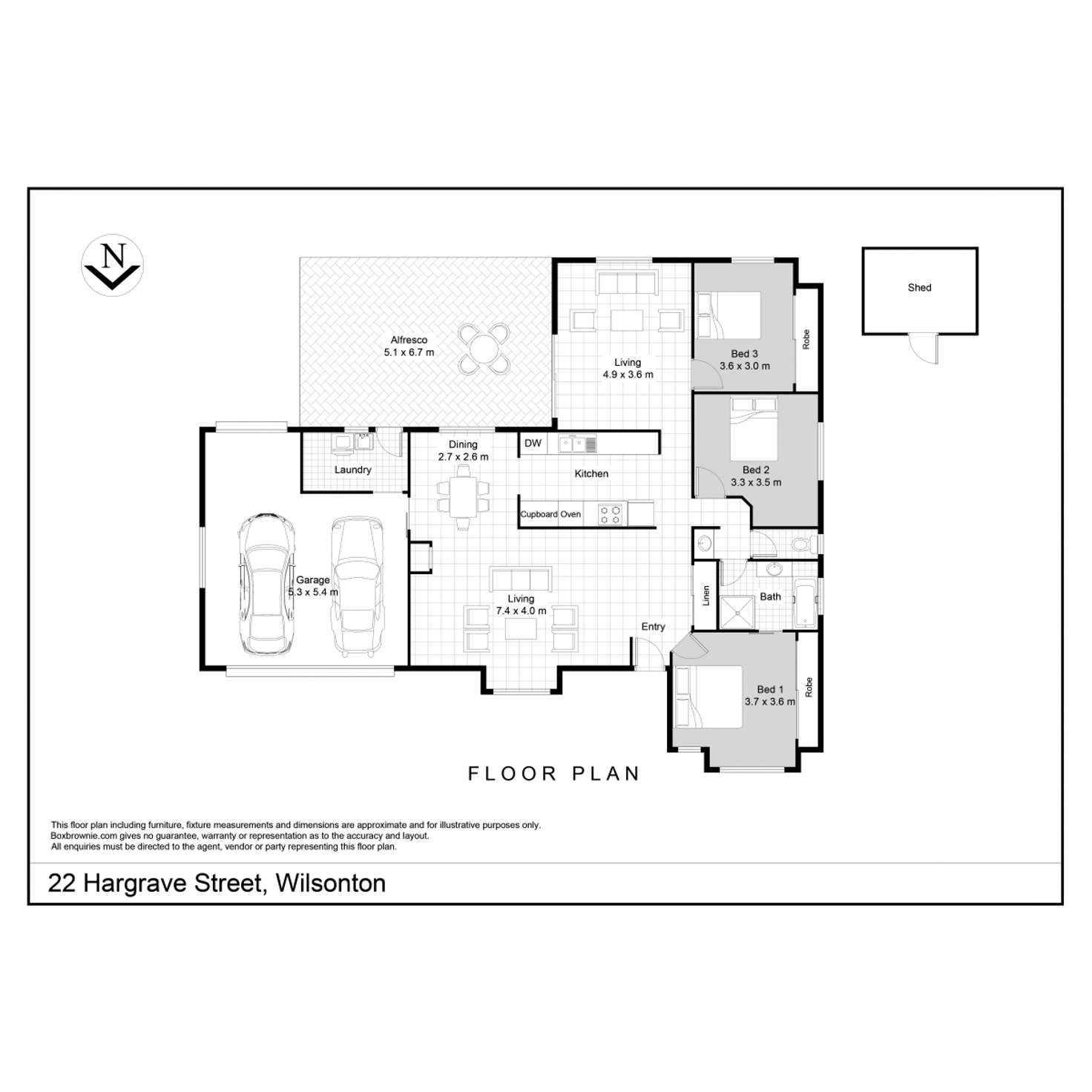 Floorplan of Homely house listing, 22 Hargrave Street, Wilsonton QLD 4350