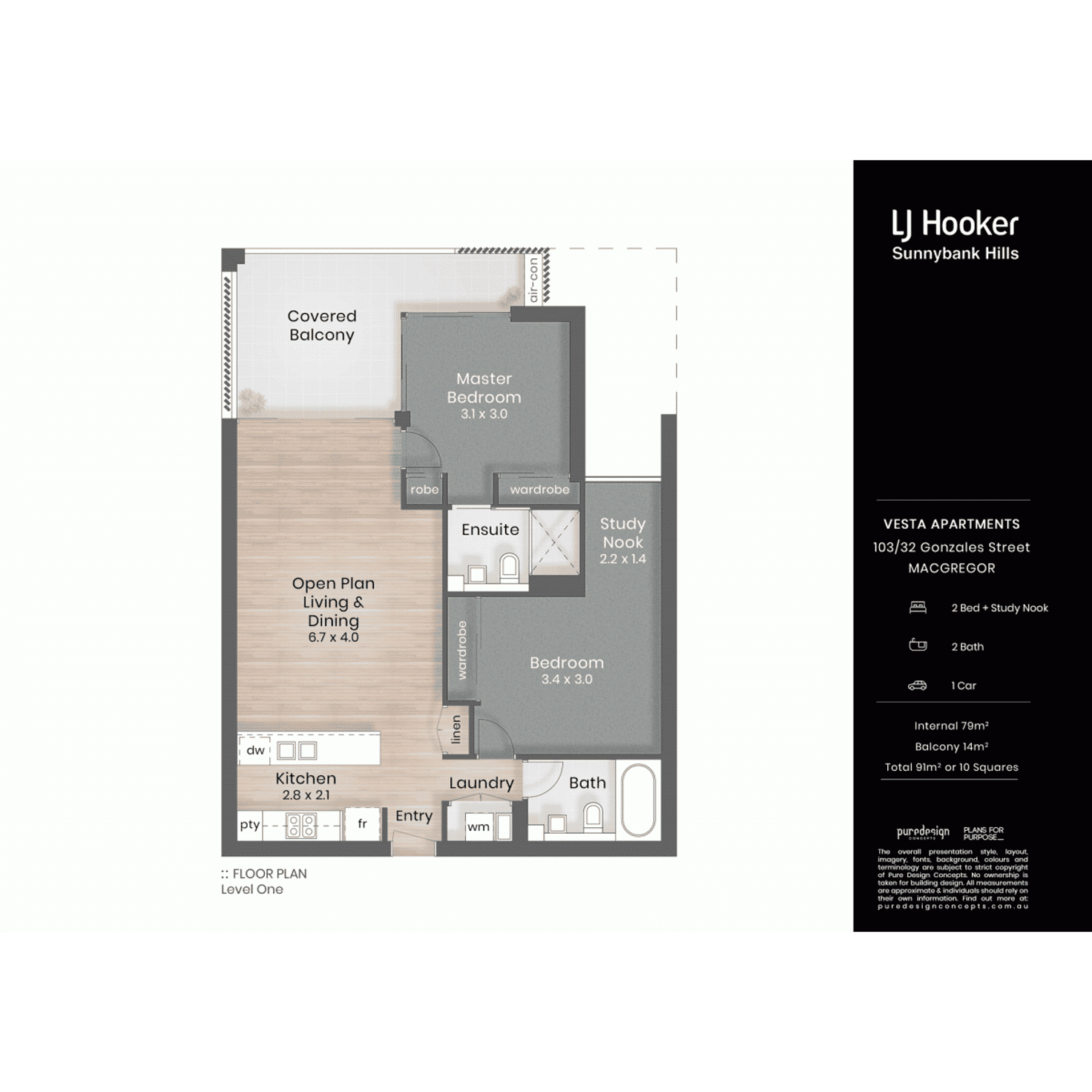 Floorplan of Homely apartment listing, 103/32 Gonzales Street, Macgregor QLD 4109
