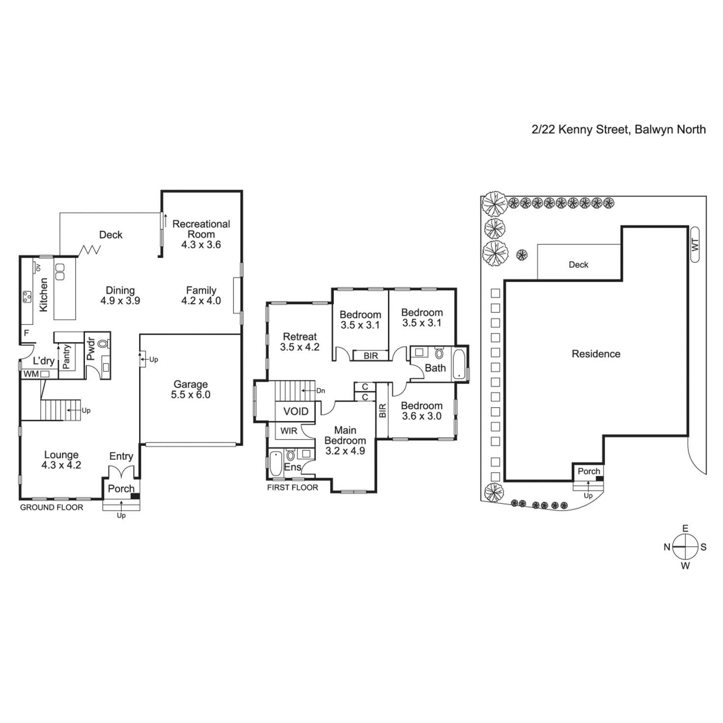 Floorplan of Homely townhouse listing, 22 Kenny Street, Balwyn North VIC 3104