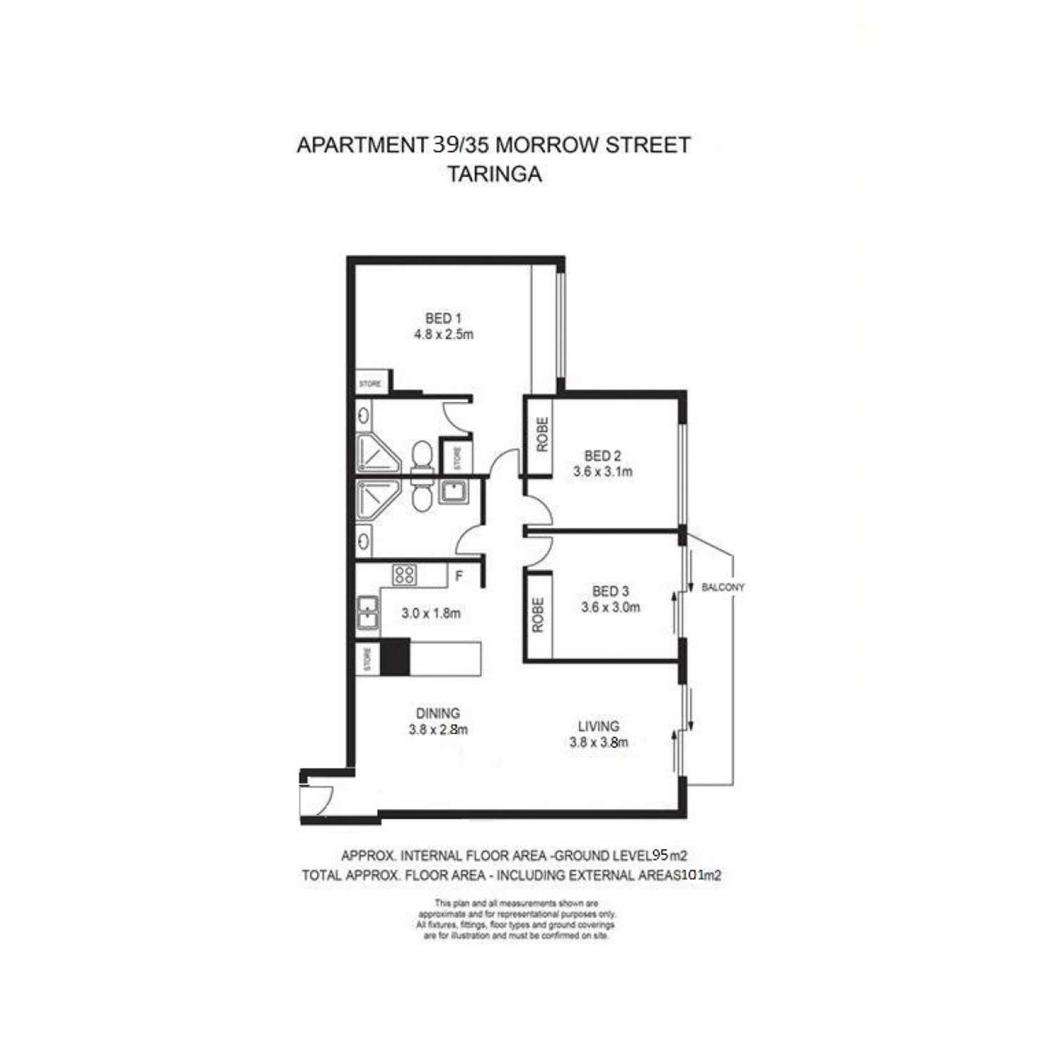 Floorplan of Homely unit listing, 35 Morrow Street, Taringa QLD 4068