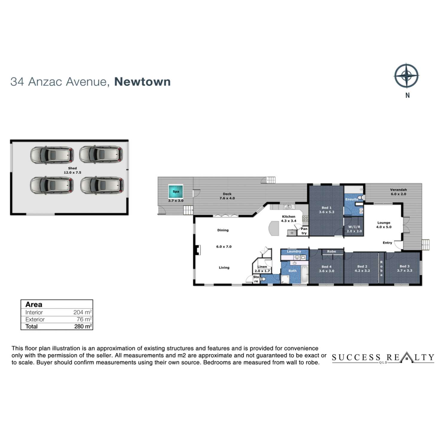 Floorplan of Homely house listing, 34 Anzac Avenue, Newtown QLD 4350