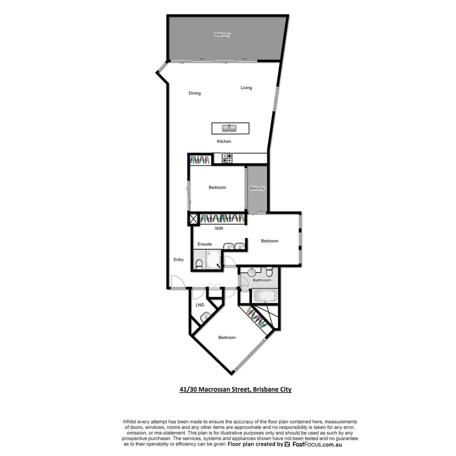 Floorplan of Homely apartment listing, 41/30 Macrossan Street, Brisbane City QLD 4000