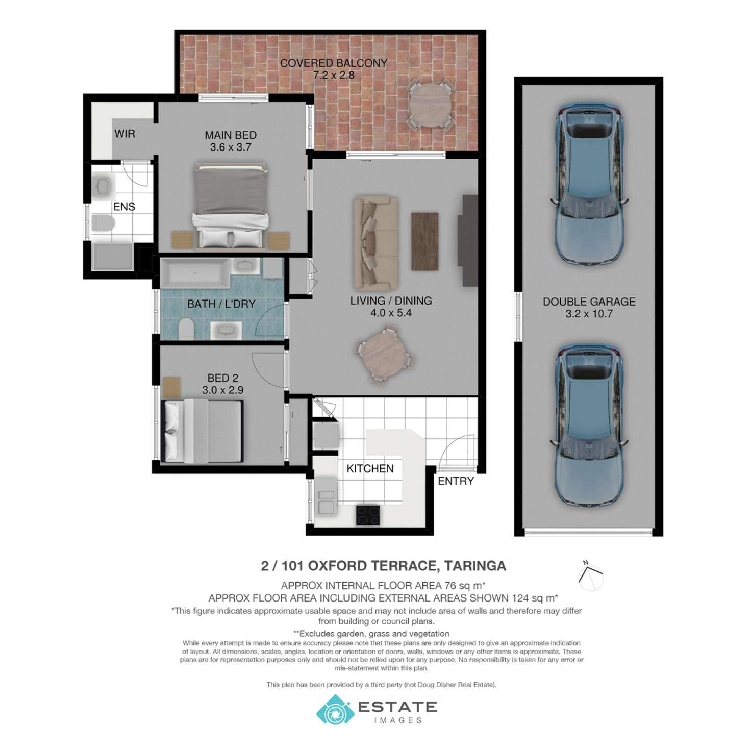 Floorplan of Homely apartment listing, 2/101 Oxford Terrace, Taringa QLD 4068