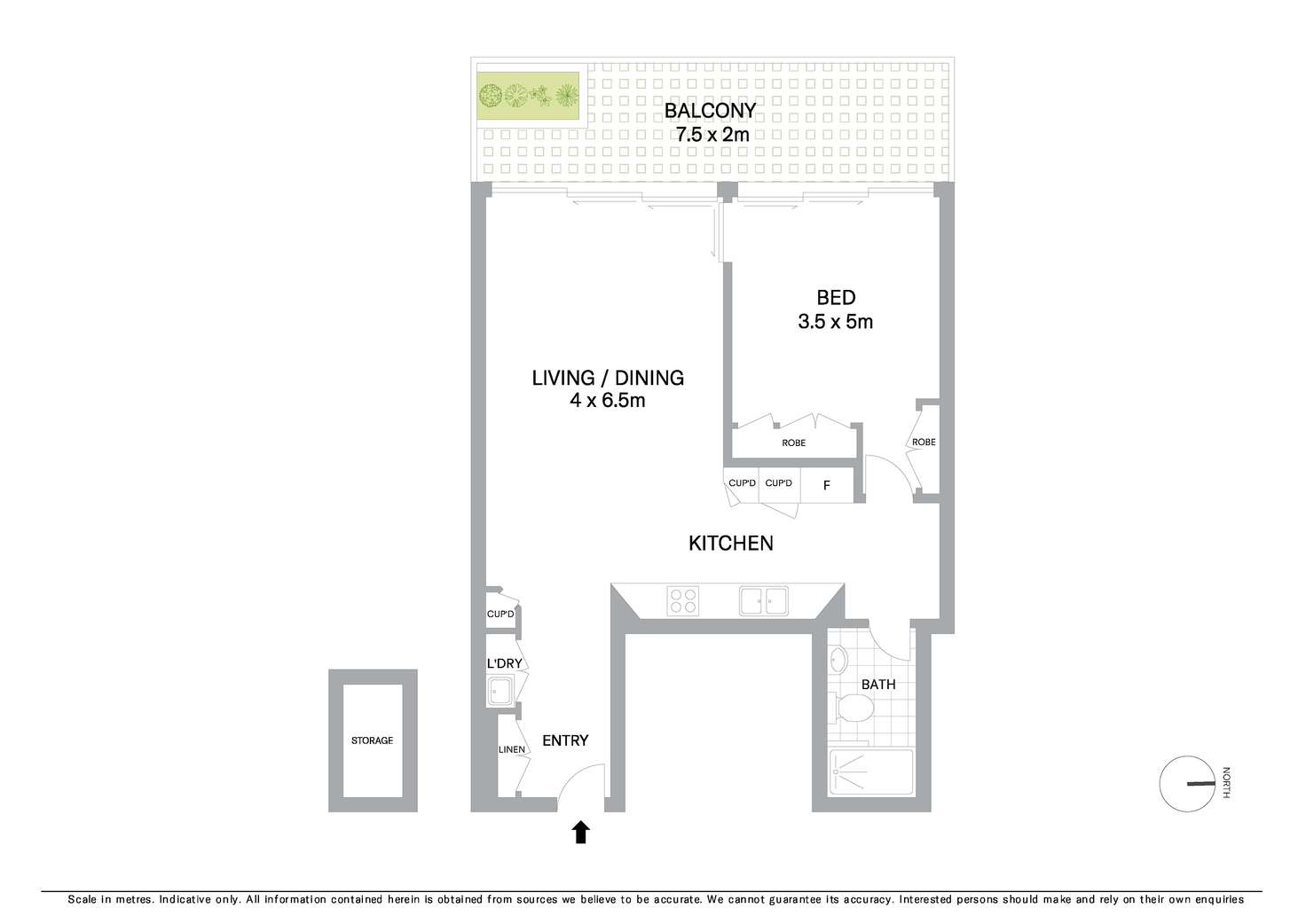 Floorplan of Homely apartment listing, 103/29 Barangaroo Avenue, Barangaroo NSW 2000