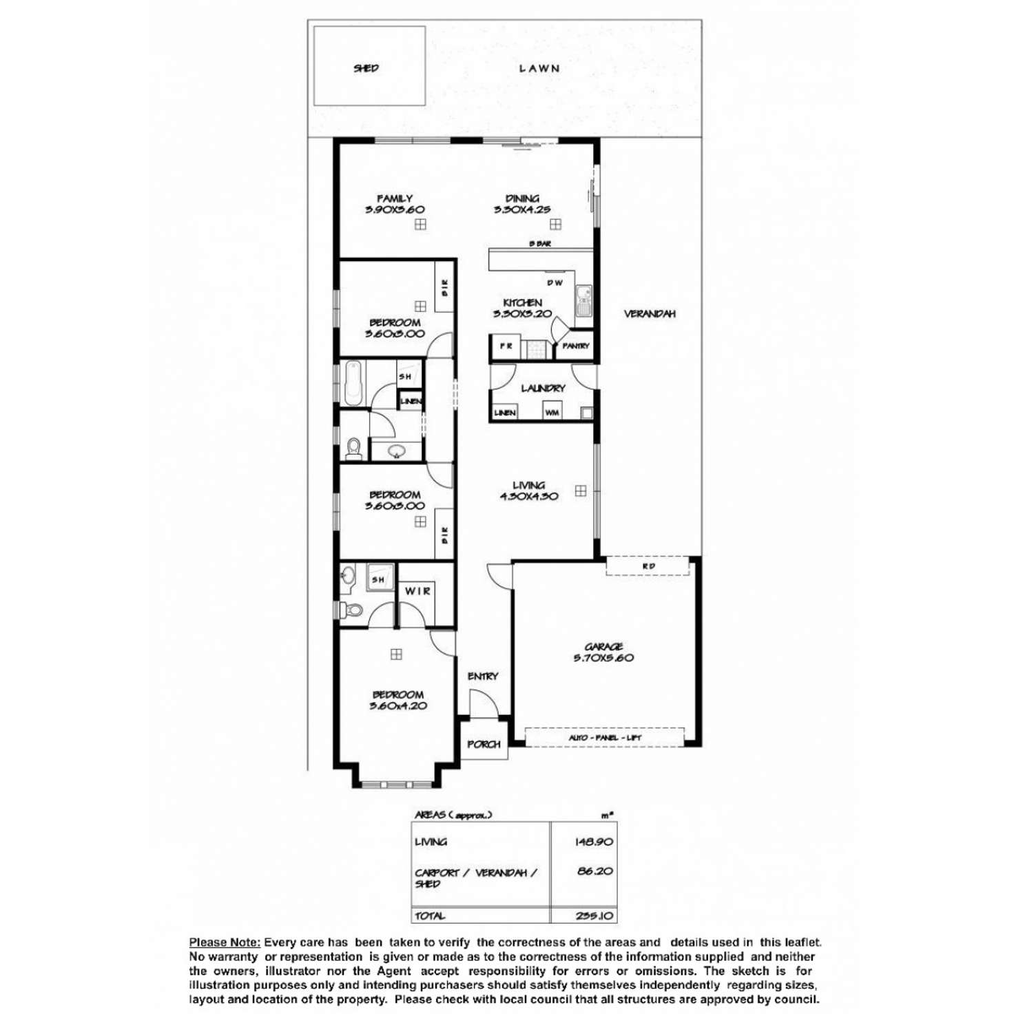Floorplan of Homely house listing, 4 Park Street, Parafield Gardens SA 5107