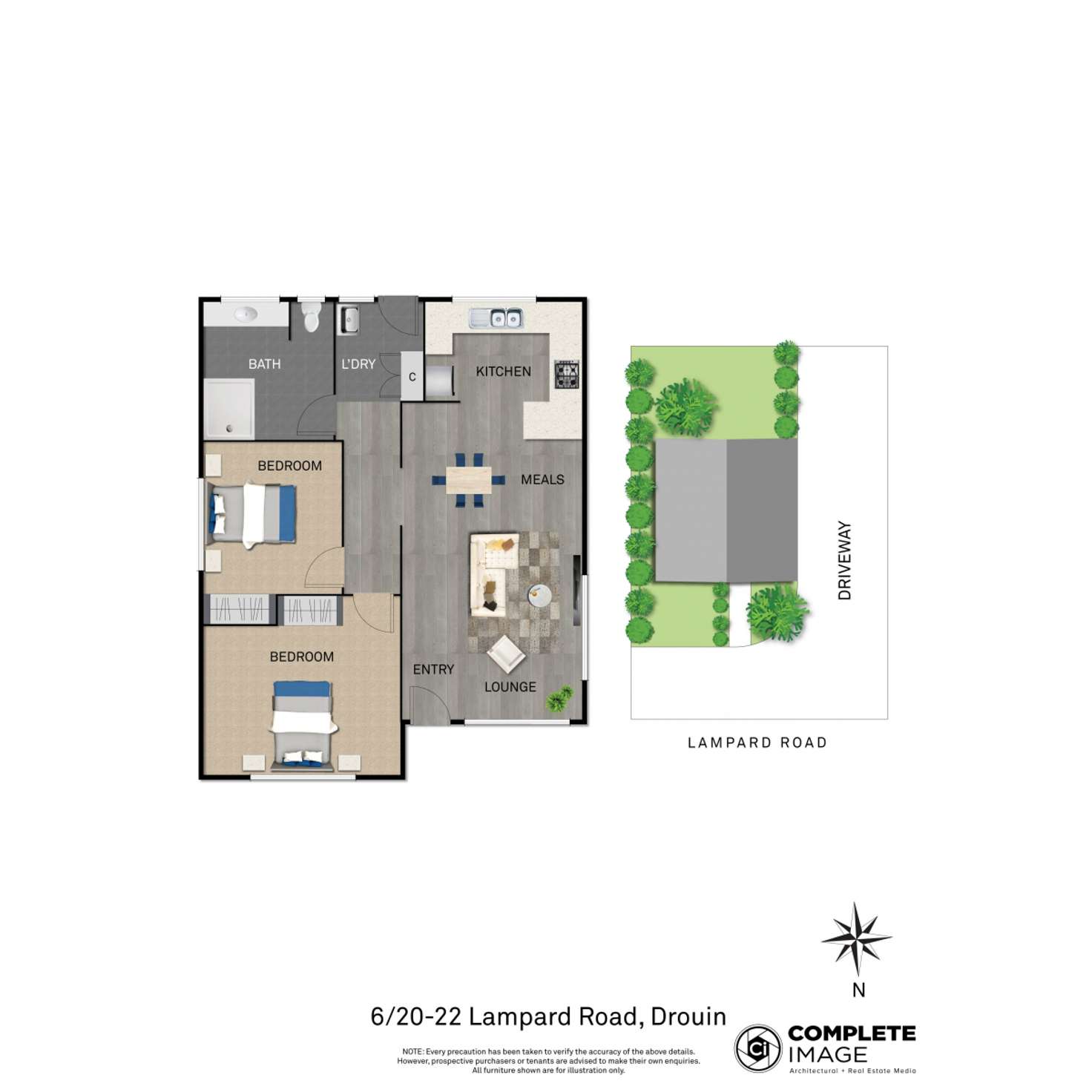 Floorplan of Homely unit listing, 6/20-22 Lampard Road, Drouin VIC 3818